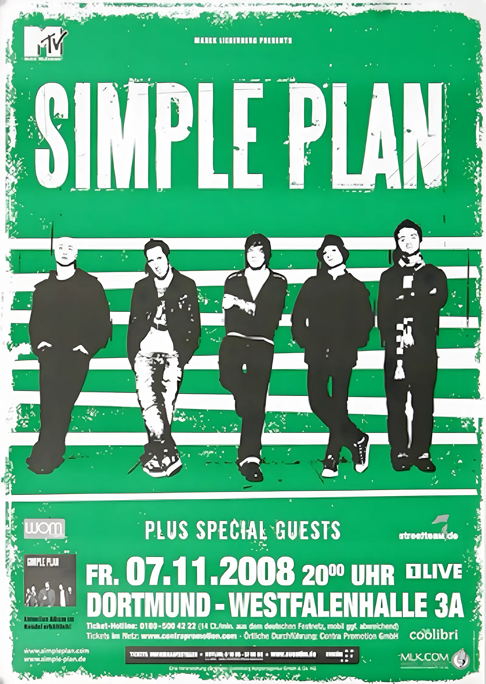 Simple Plan: Dortmund 2008 metal tablo