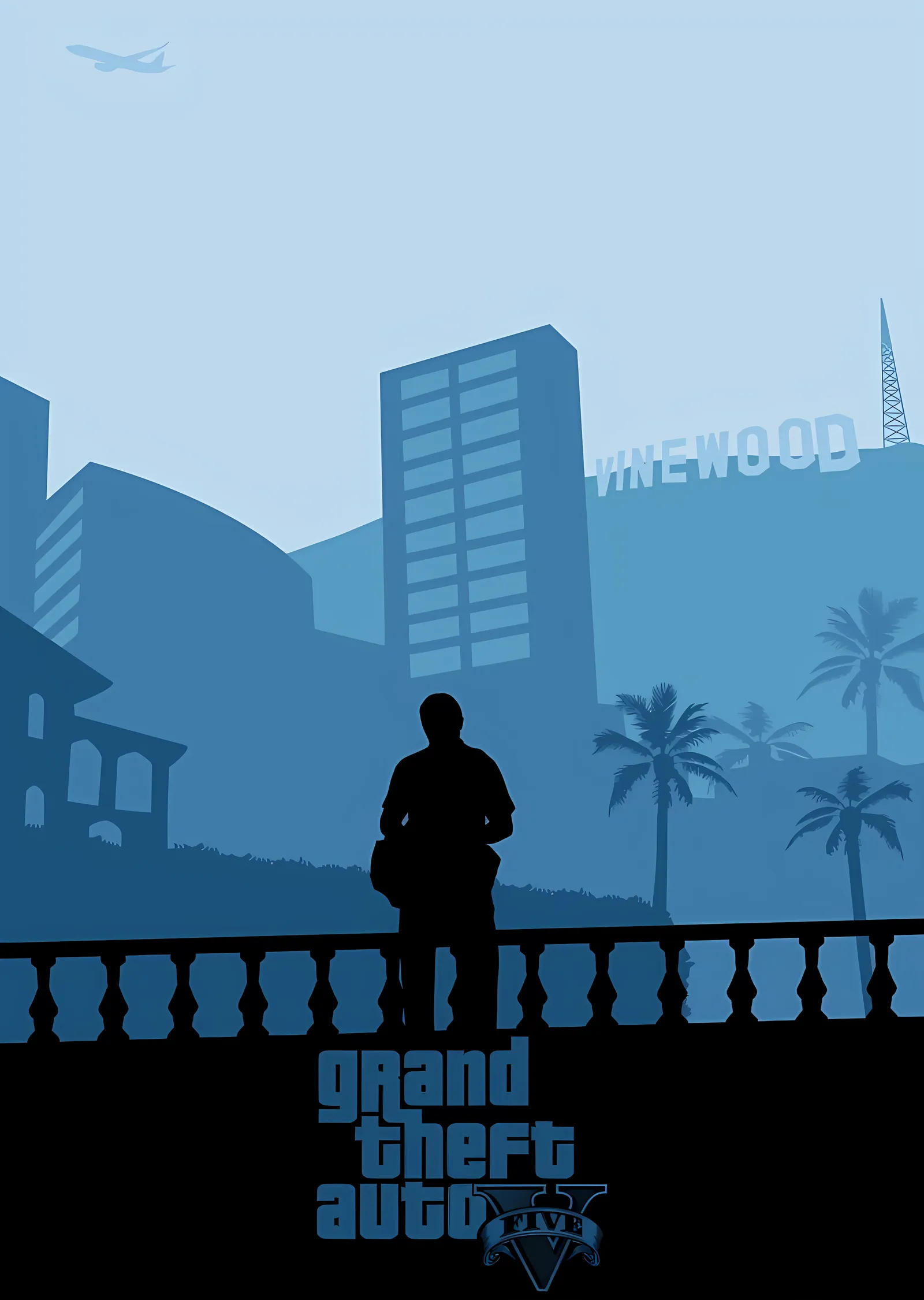 Grand Theft Auto V - Mavi Los Santos metal tablo