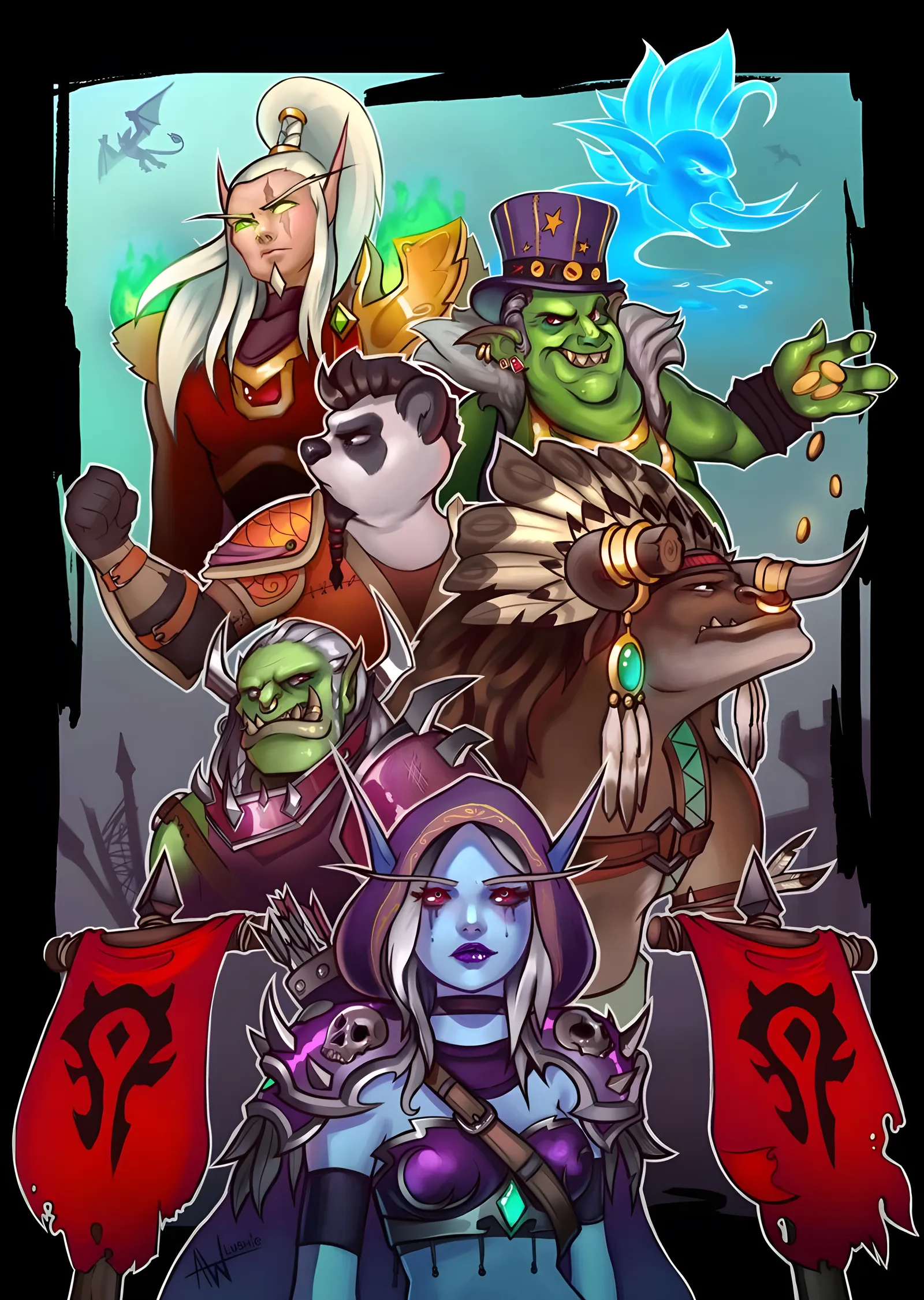 Horde Karakterleri metal tablo