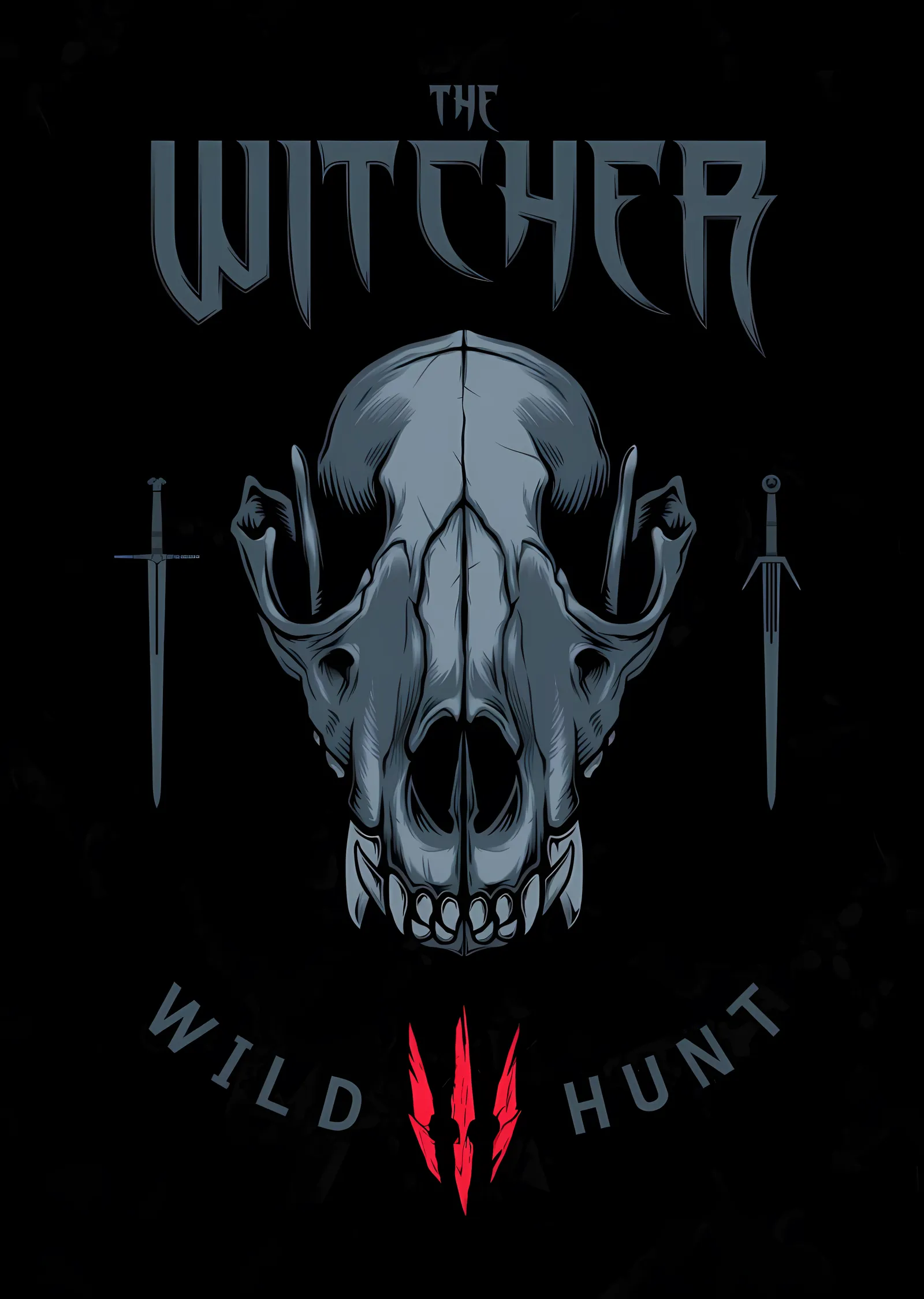 The Witcher 3: Wild Hunt · Kurt Kafatası metal tablo