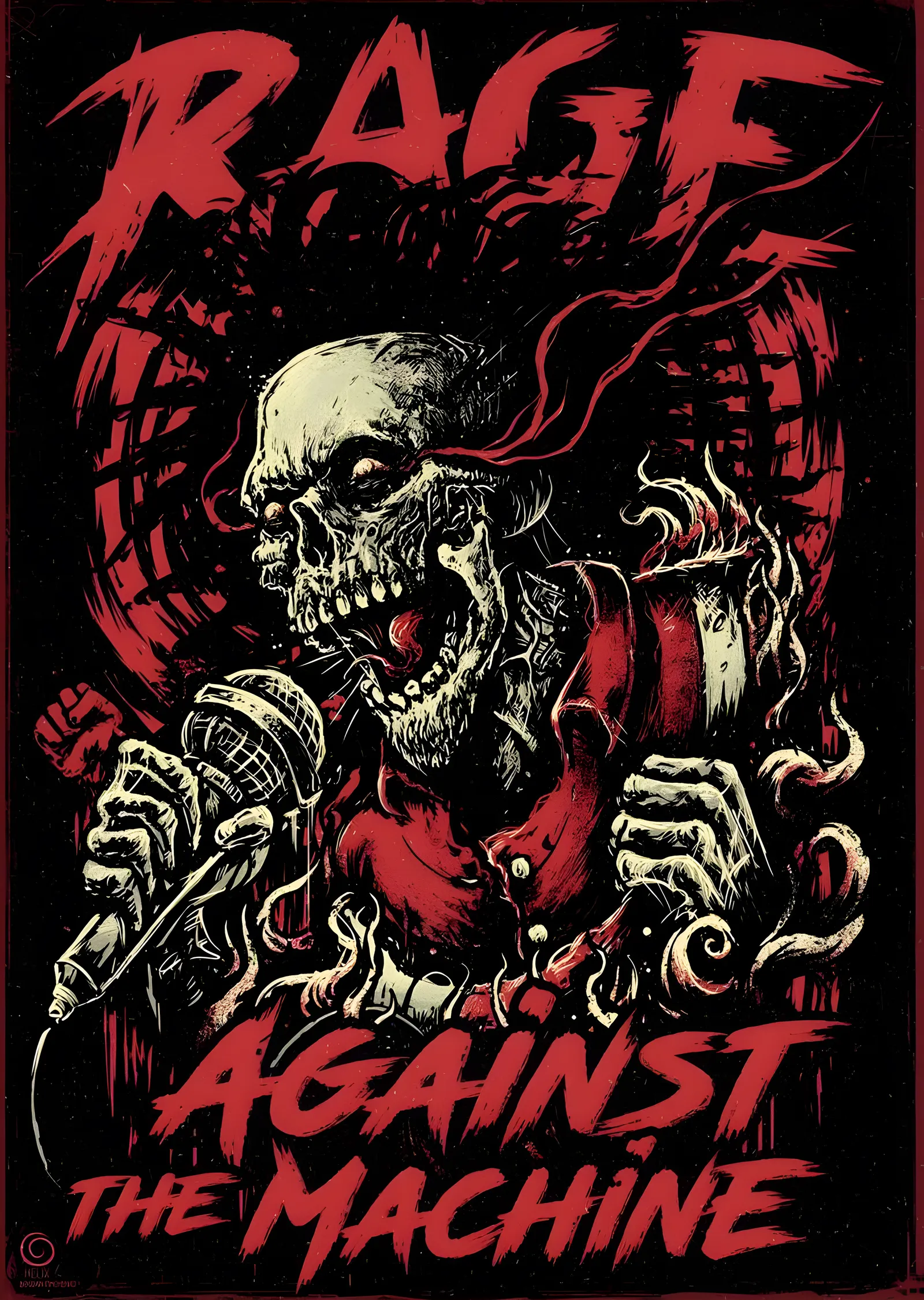 Rage Against the Machine: İskelet Vokal metal tablo