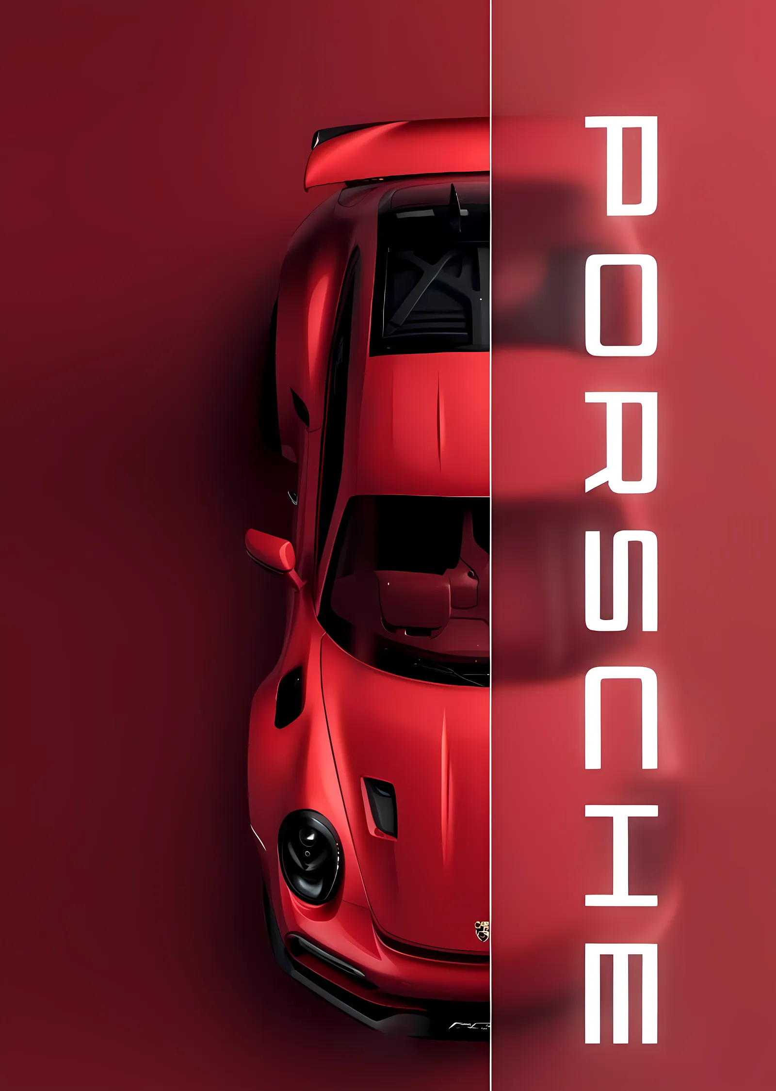 Porsche 911: Kırmızı Performans metal tablo
