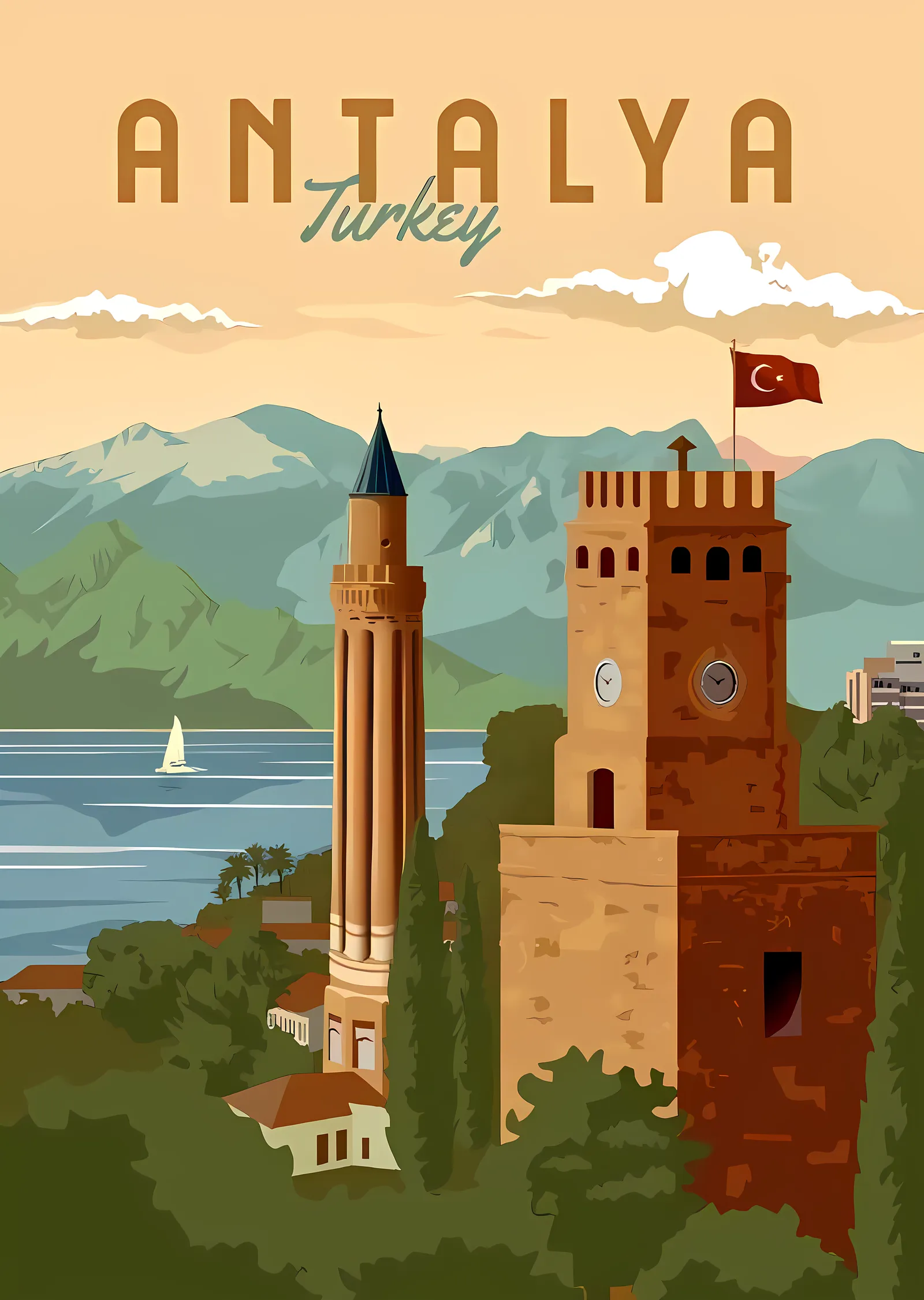 Antalya, Türkiye metal tablo