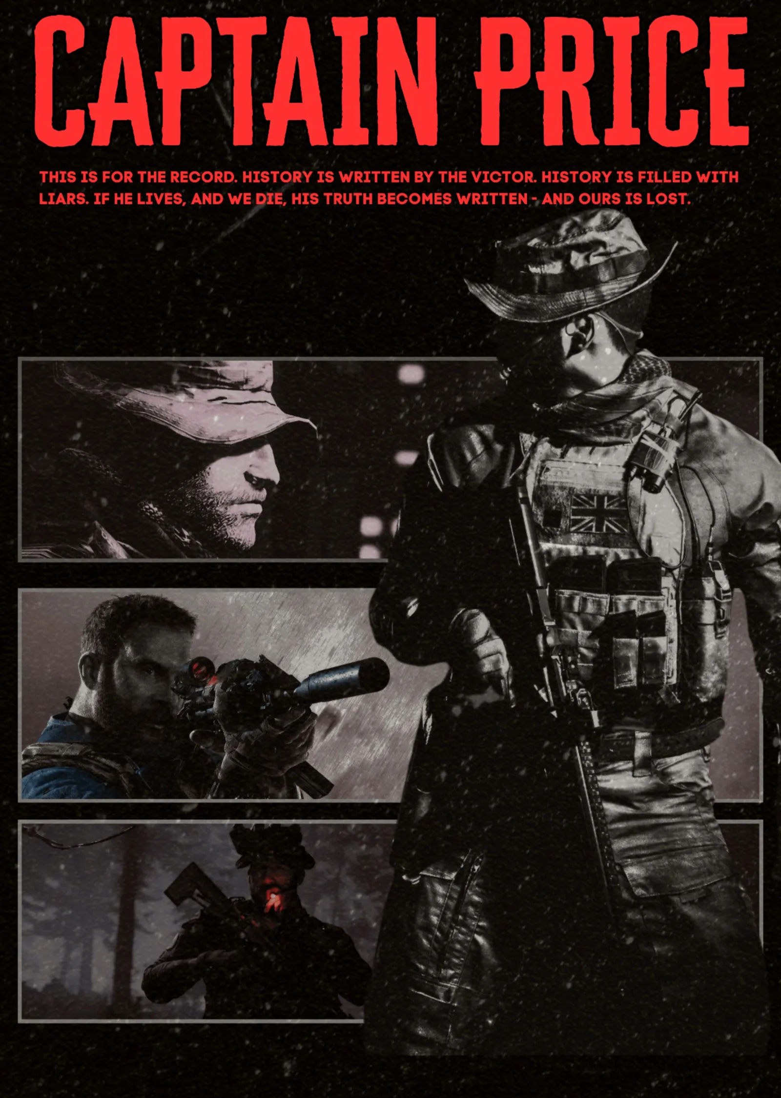 Captain Price metal tablo