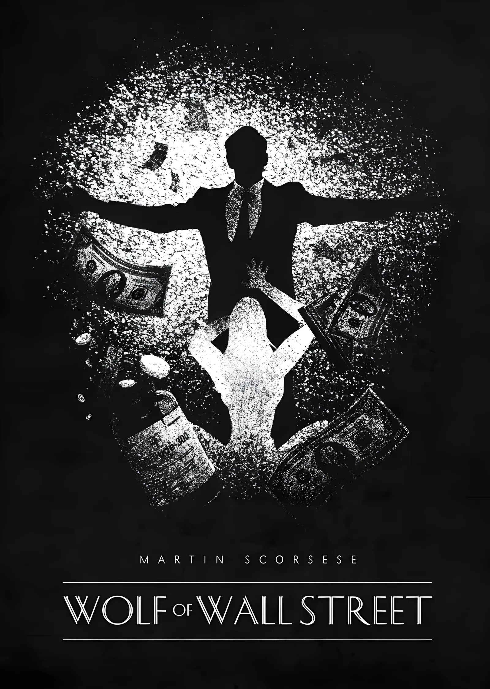 The Wolf of Wall Street - Siluet metal tablo