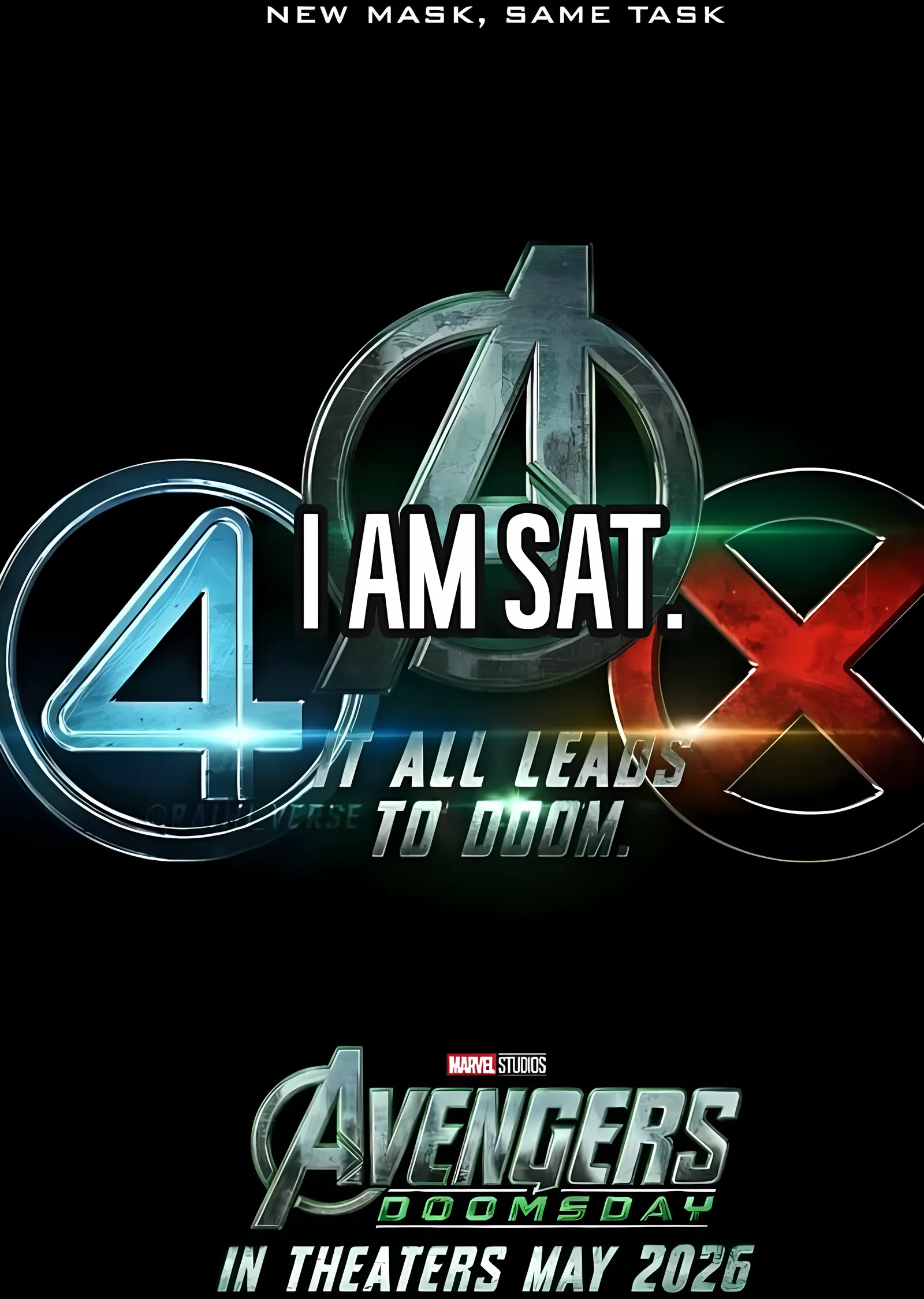 Avengers: Doomsday - I Am Sat metal tablo