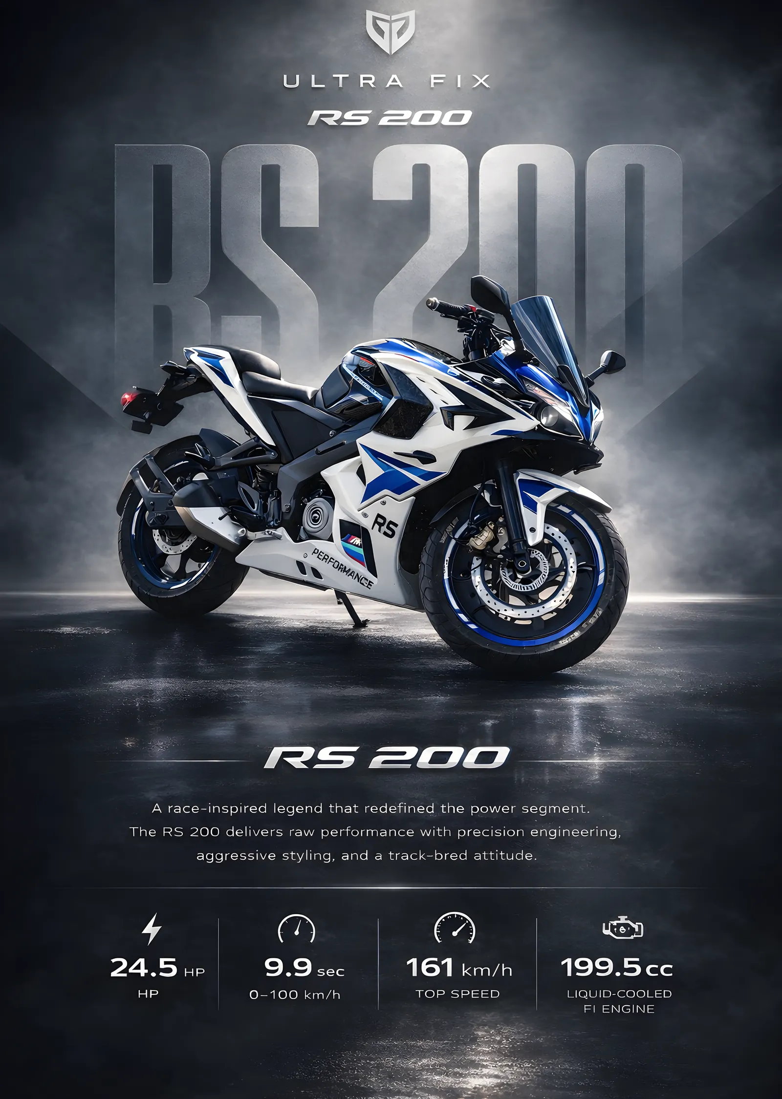 Bajaj RS 200 metal tablo