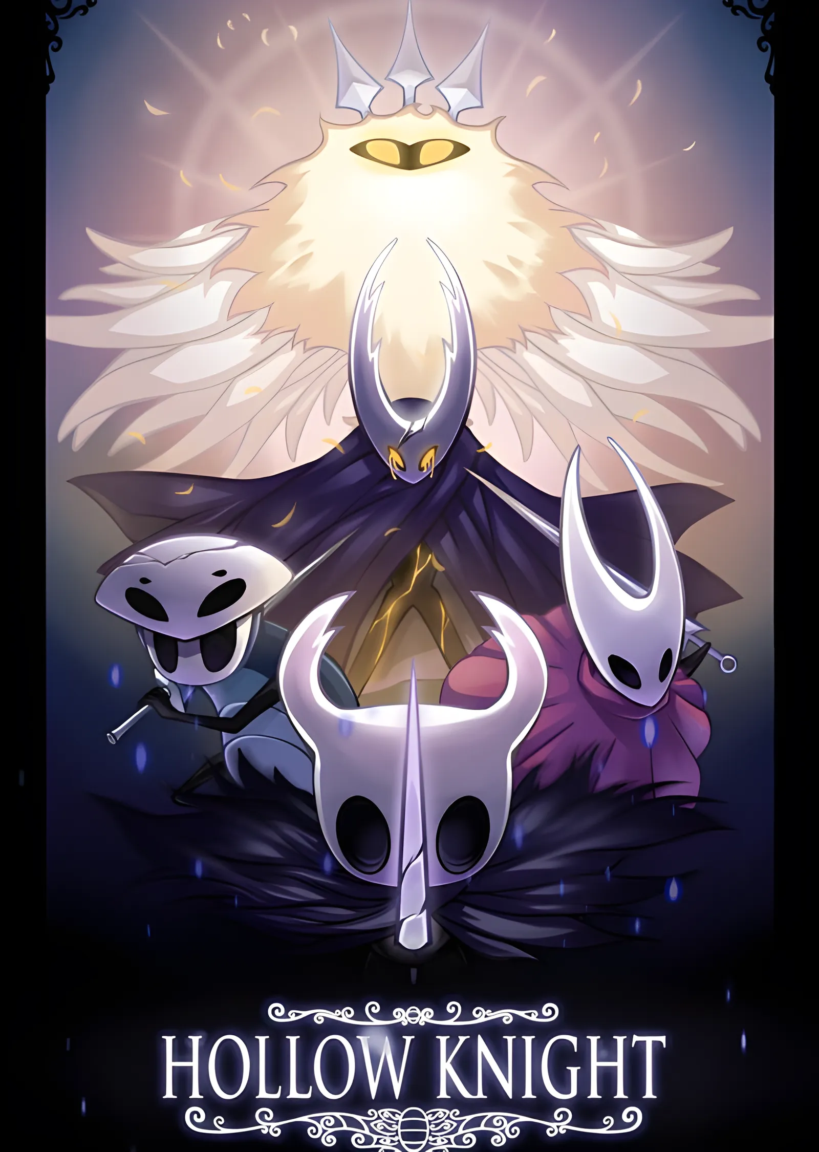 Hollow Knight: Hallownest Kahramanları metal tablo