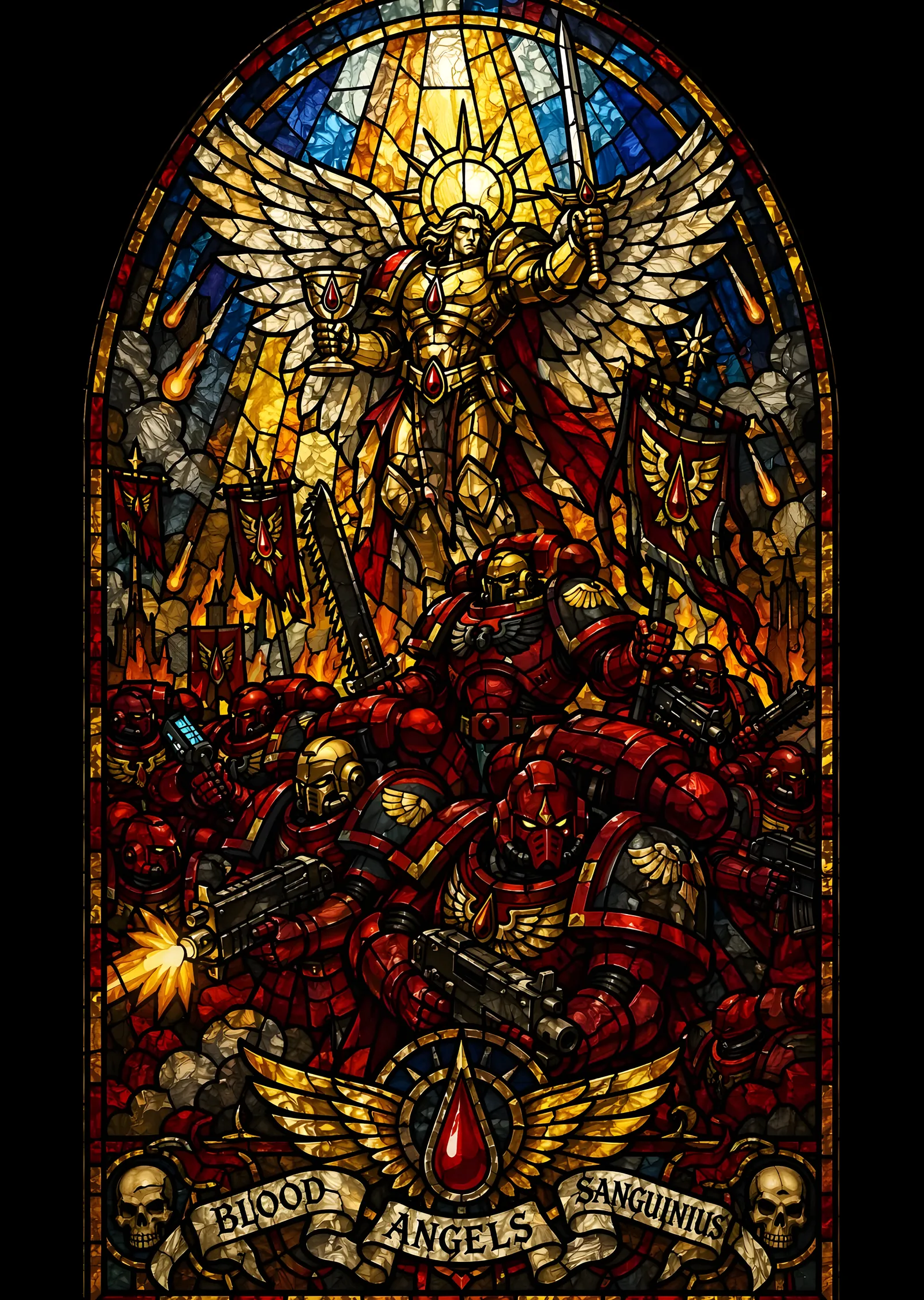 Warhammer 40K: Sanguinius metal tablo