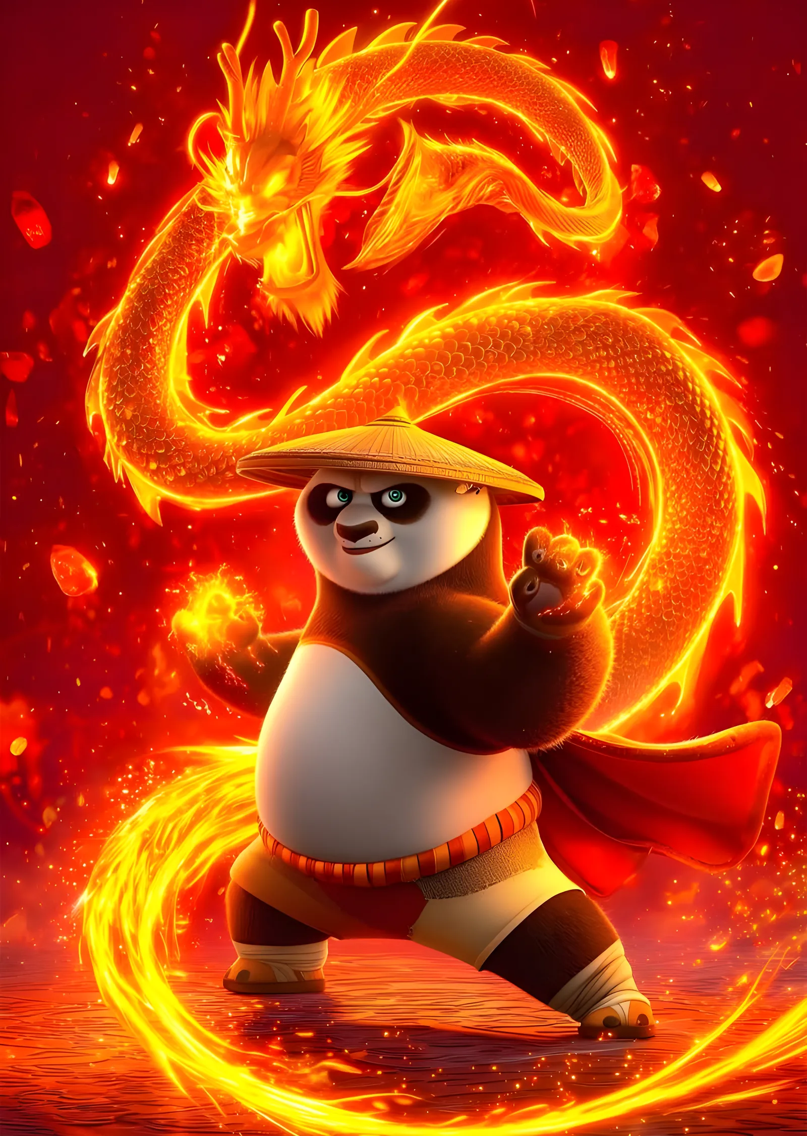 Kung Fu Panda: Ateş Ejderhası metal tablo