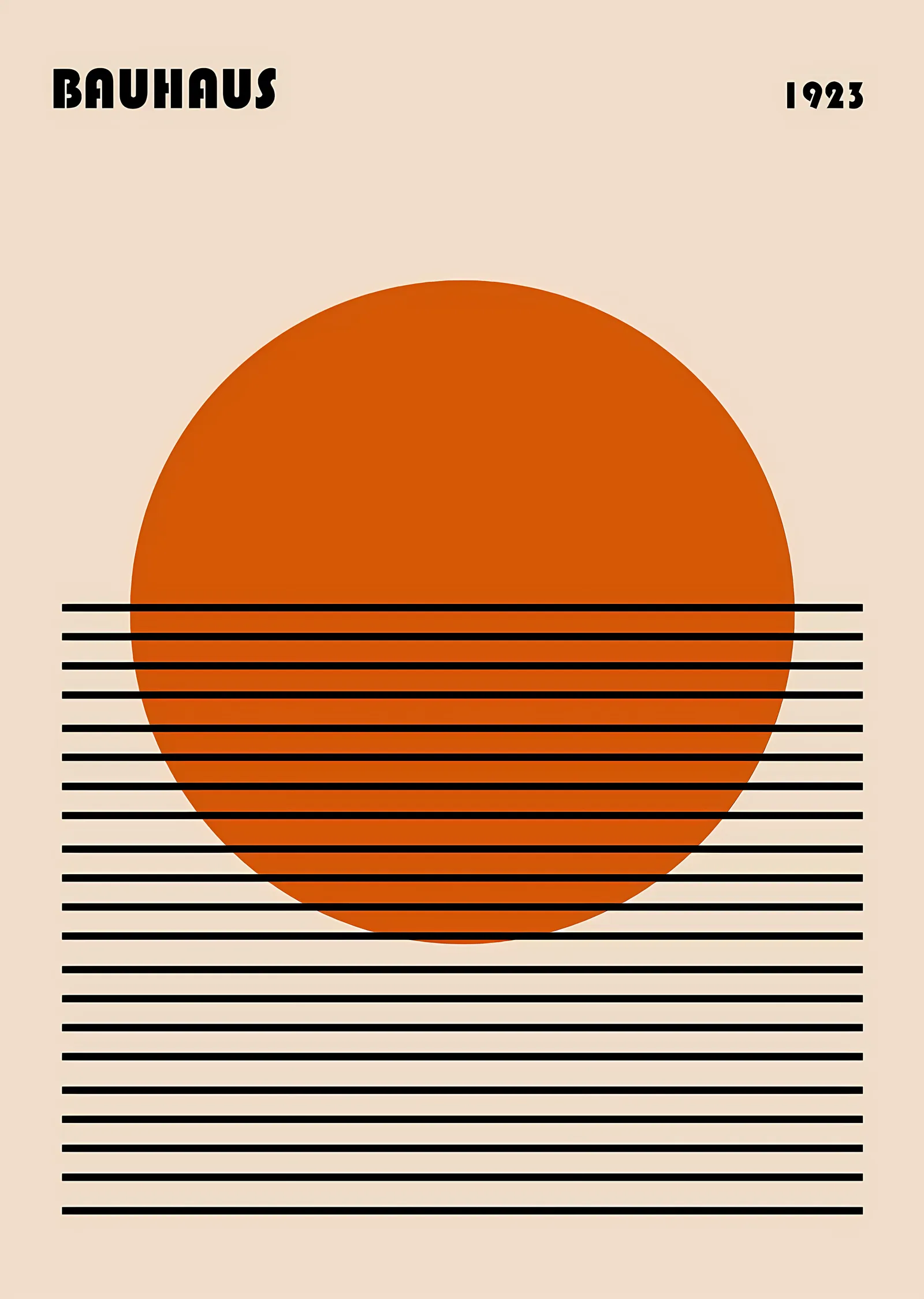 Bauhaus 1923: Turuncu Daire metal tablo