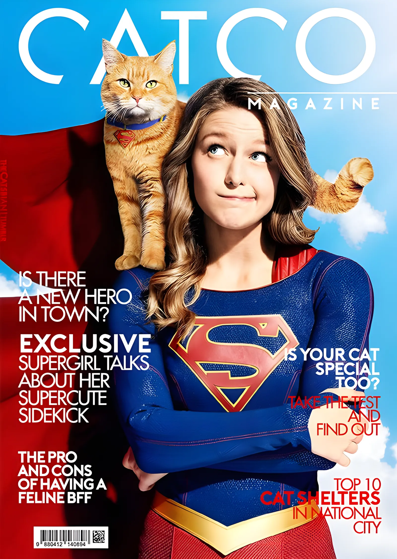 Supergirl - CatCo Magazine Kapağı metal tablo