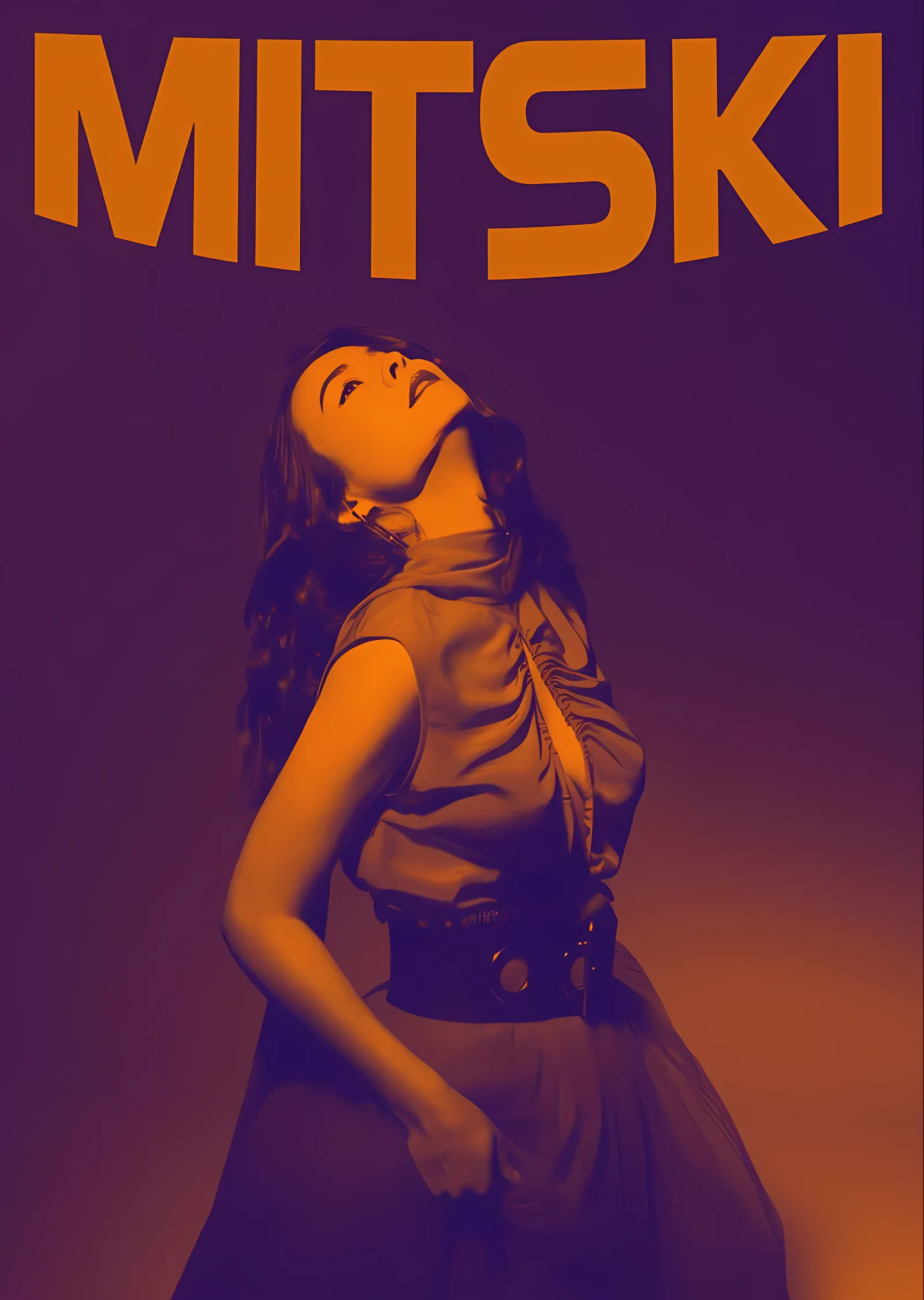 Mitski - Mor ve Turuncu Sahne Karesi metal tablo