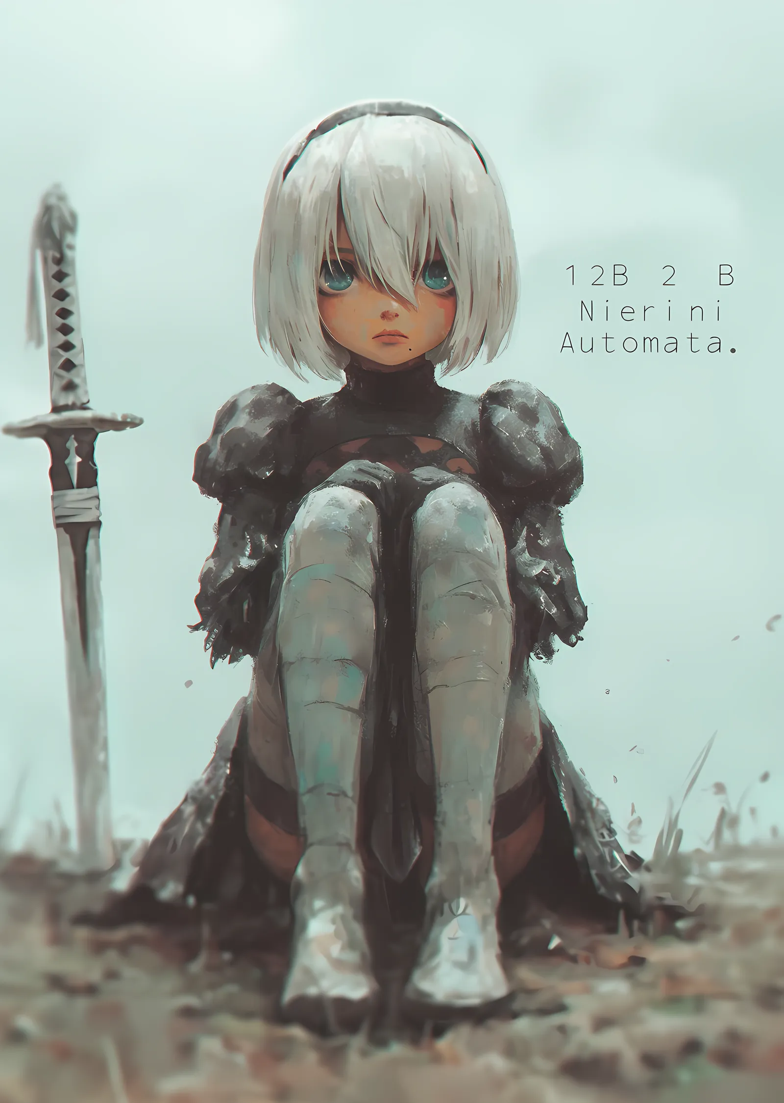 2B: Oturan Figür metal tablo