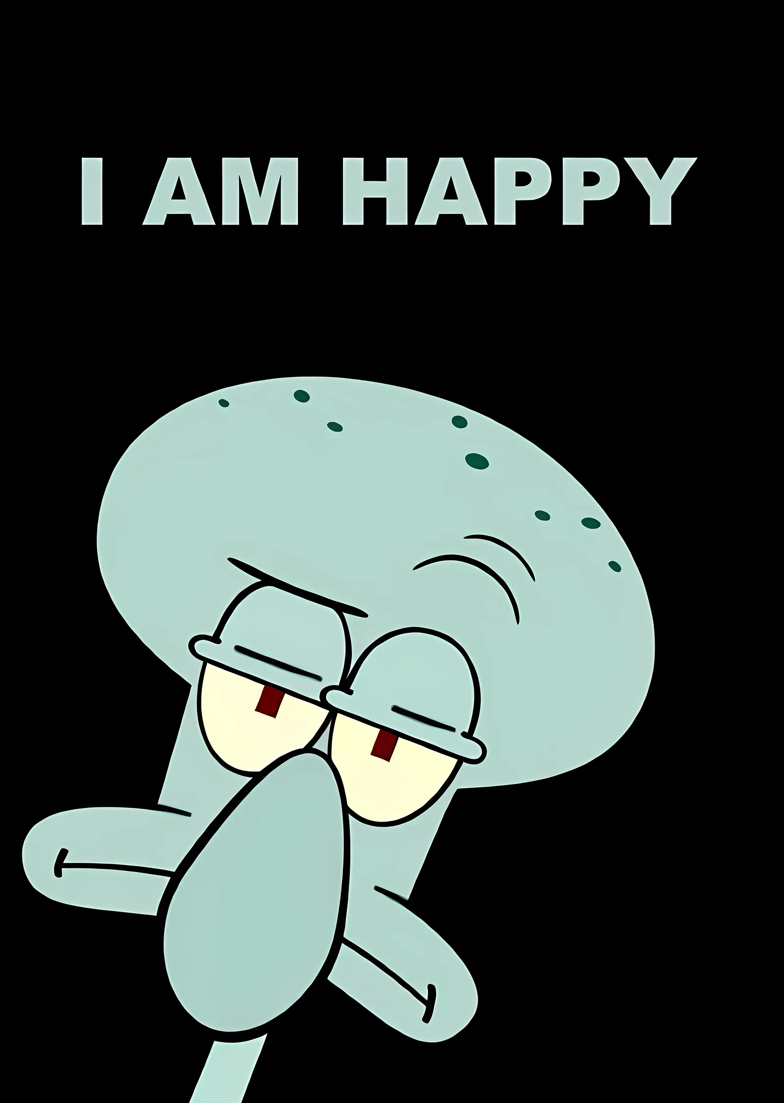 Squidward: Mutluyum Mizah metal tablo