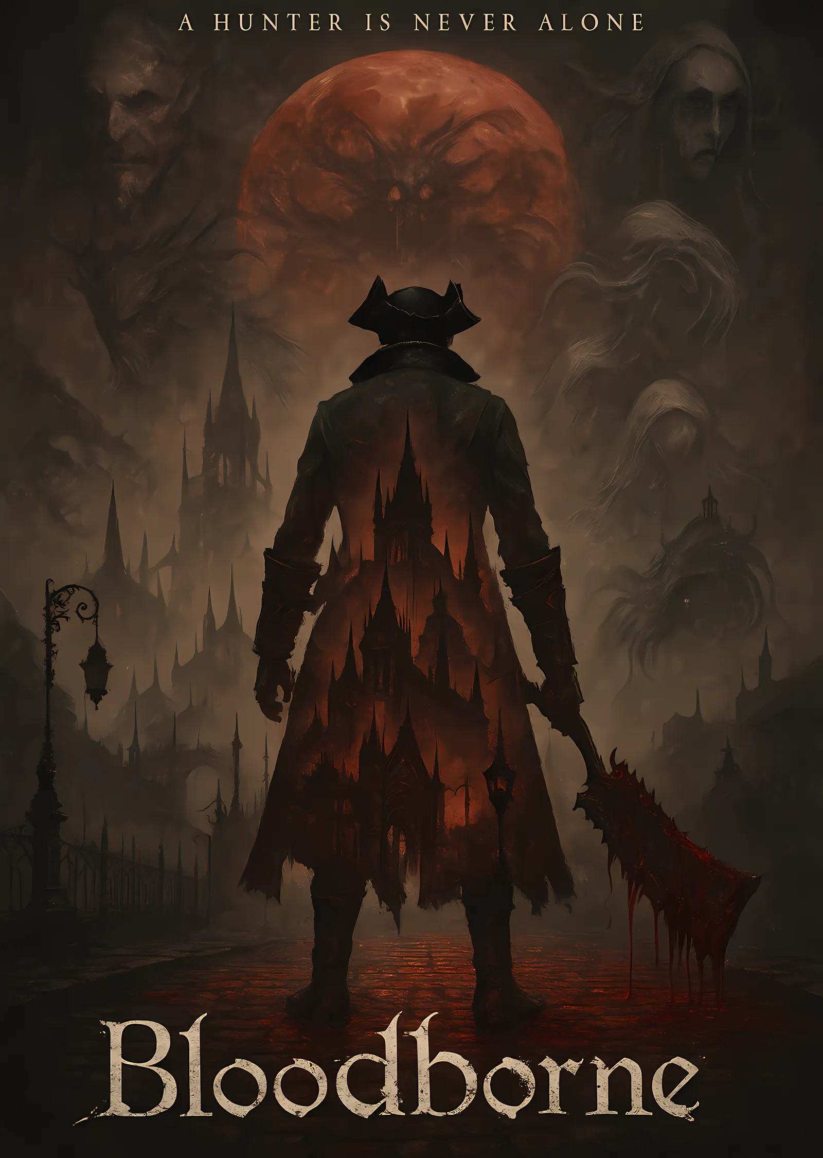 Bloodborne: A Hunter Is Never Alone metal tablo