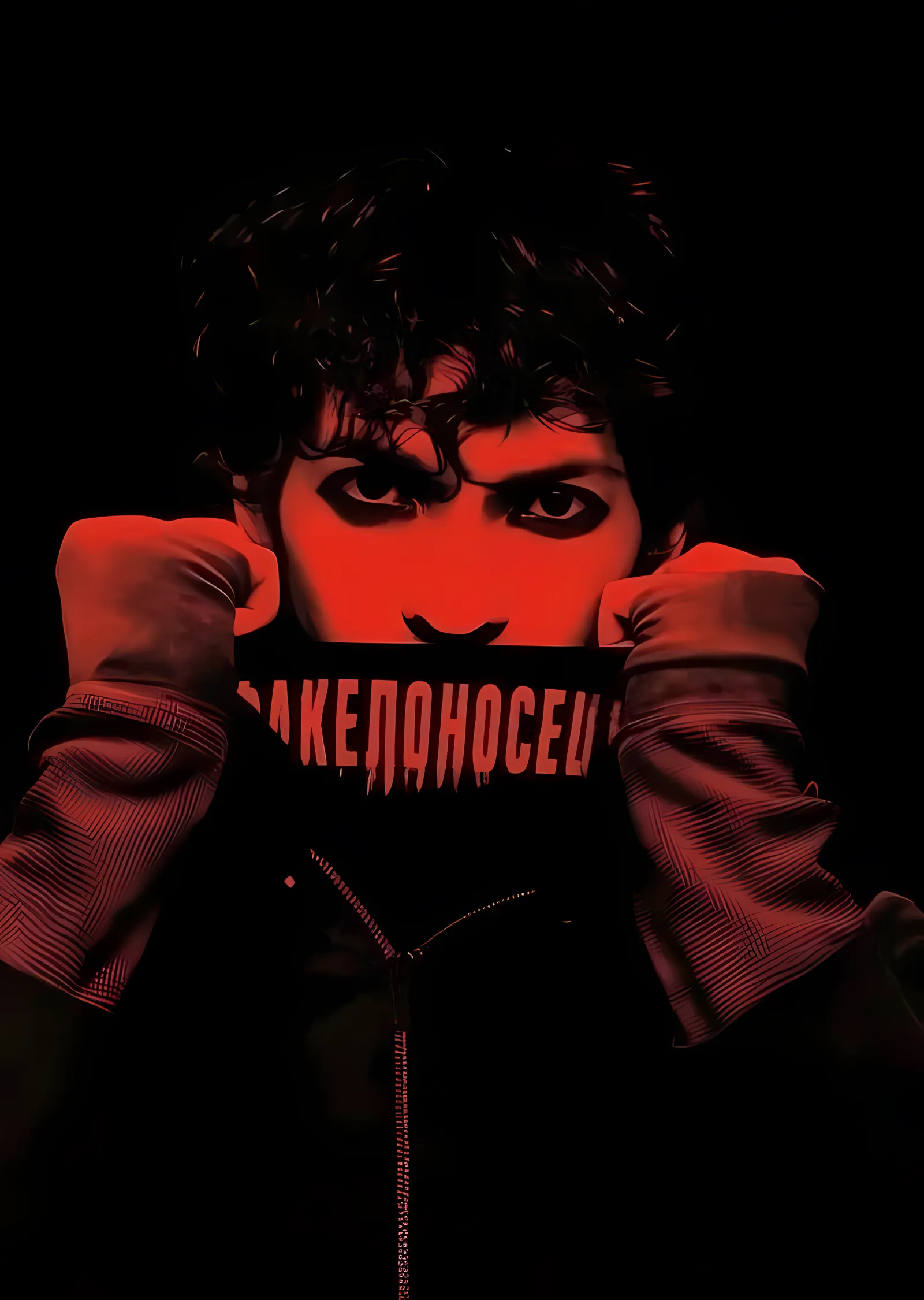 Twenty One Pilots: Kırmızı Kapüşon metal tablo