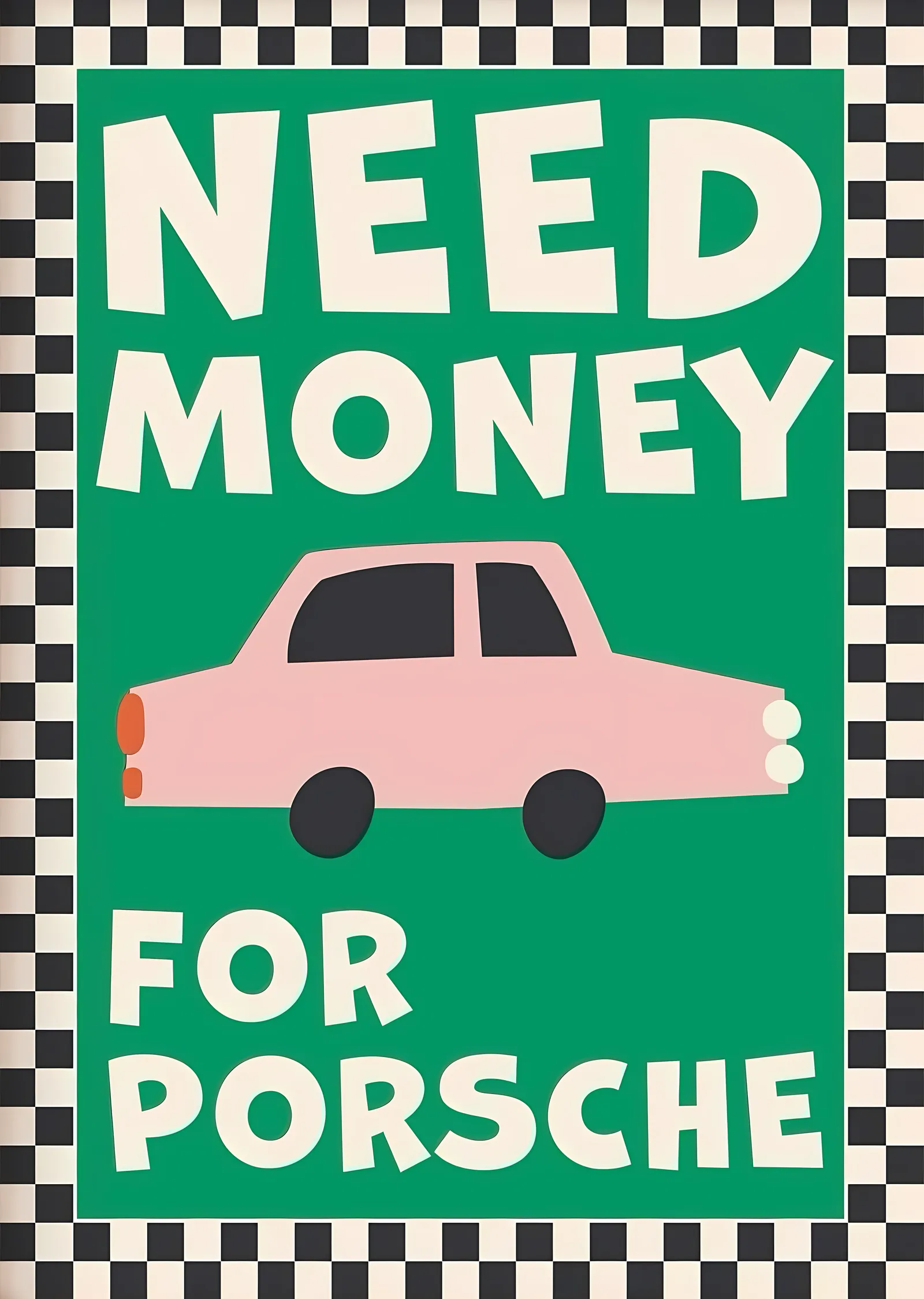 Need Money for Porsche metal tablo