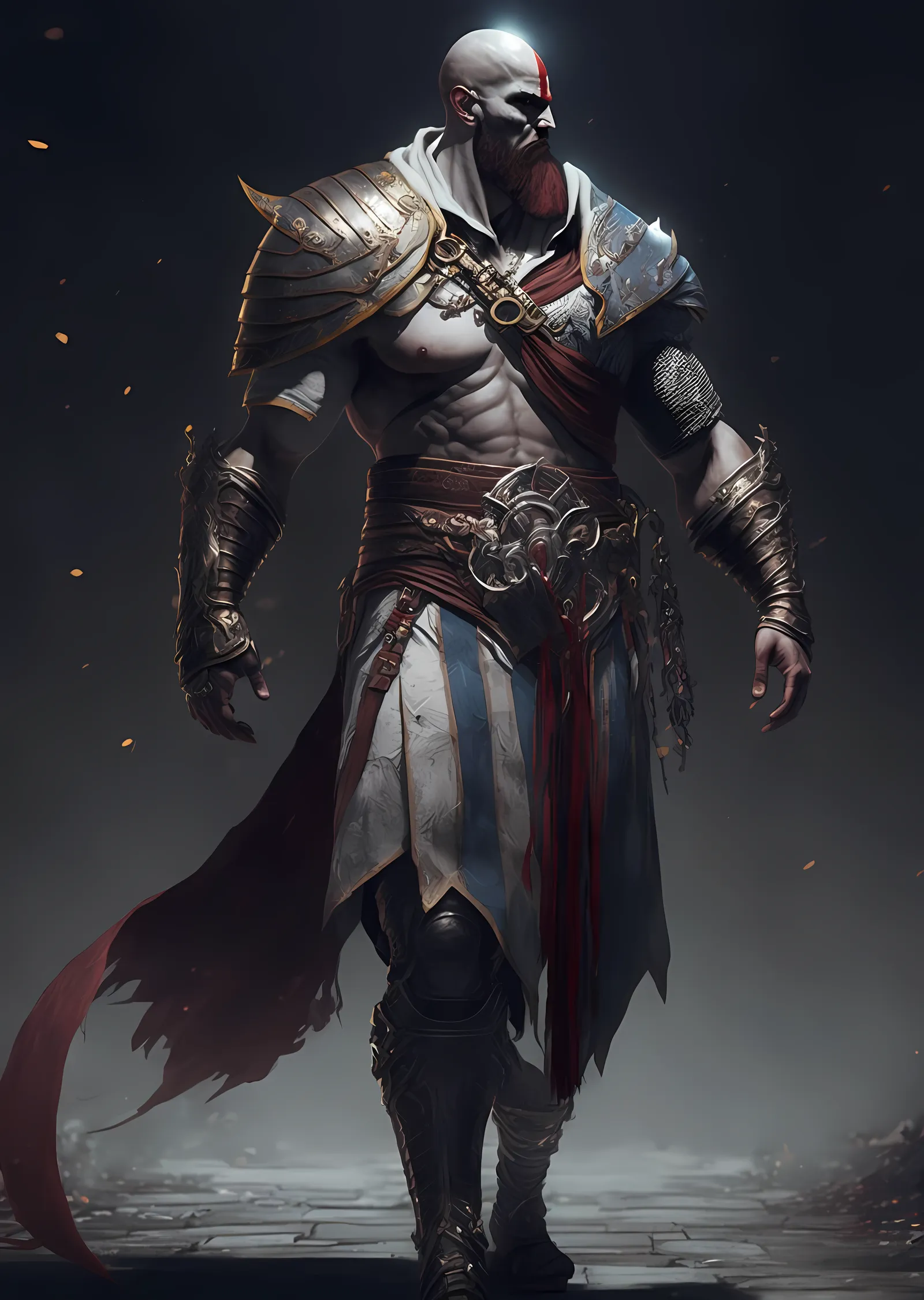God of War: Beyaz Zırh metal tablo