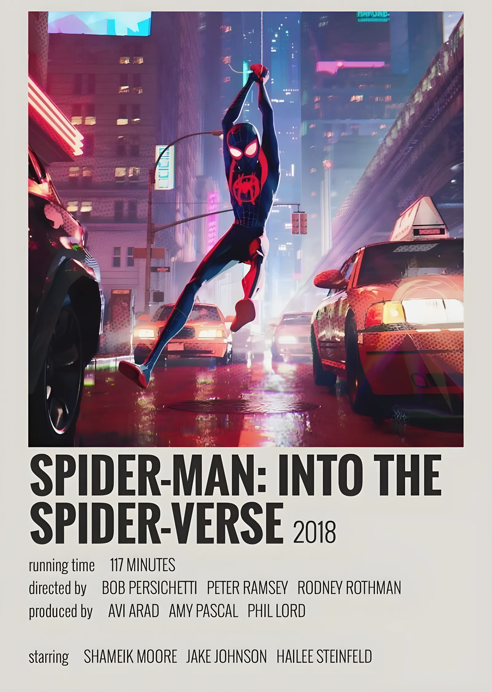 Spider-Man: Into the Spider-Verse Sokak metal tablo