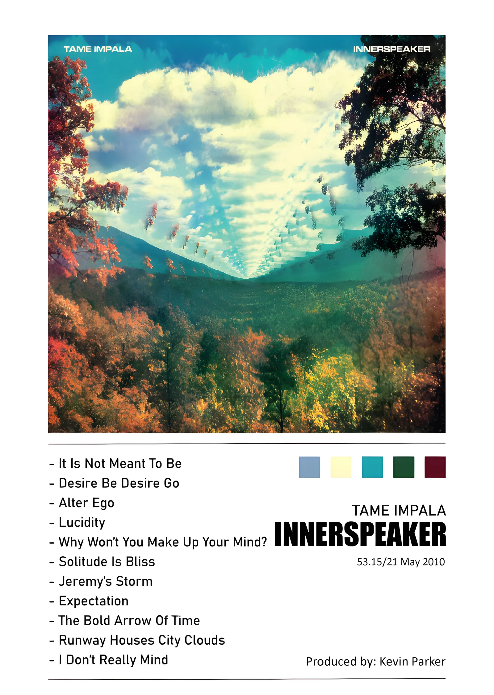 Tame Impala - InnerSpeaker metal tablo