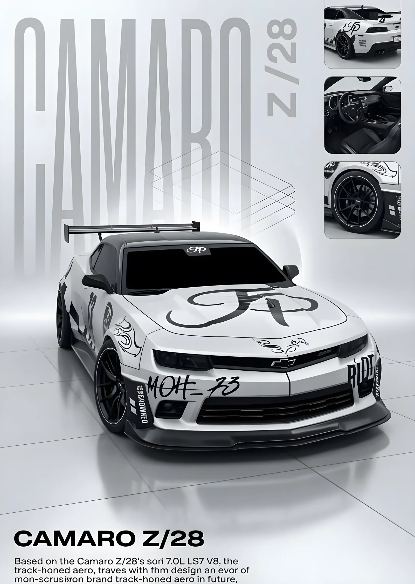 Chevrolet Camaro Z/28 metal tablo