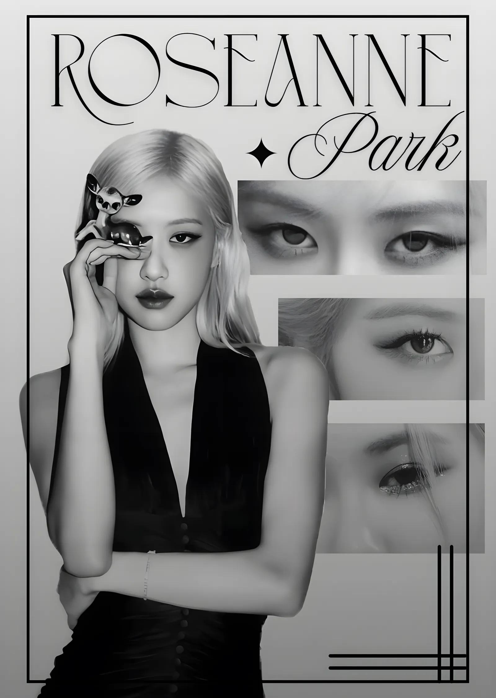 Rosé - Roseanne Park Kolajı metal tablo