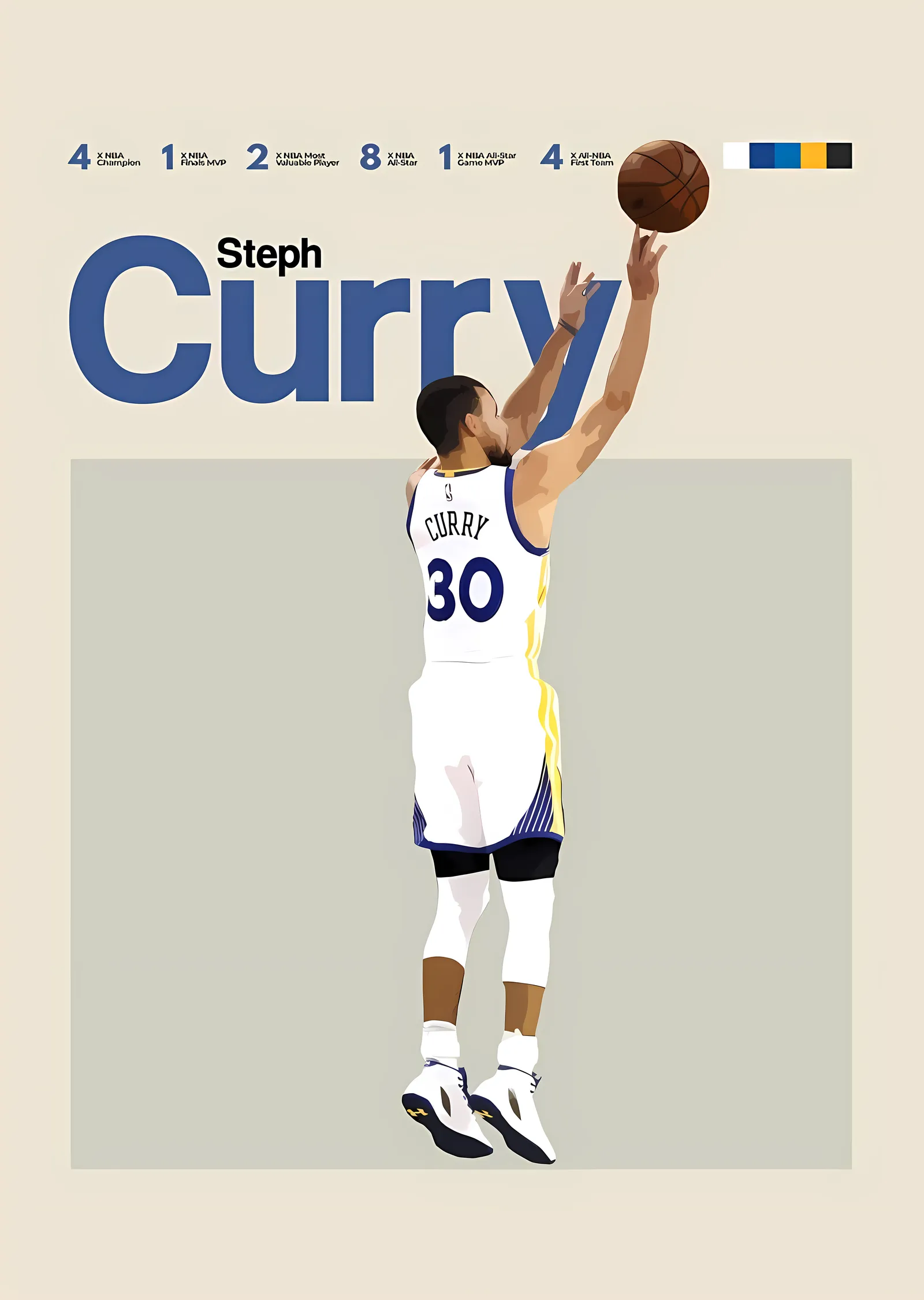 Steph Curry: Basketbol İkonu metal tablo