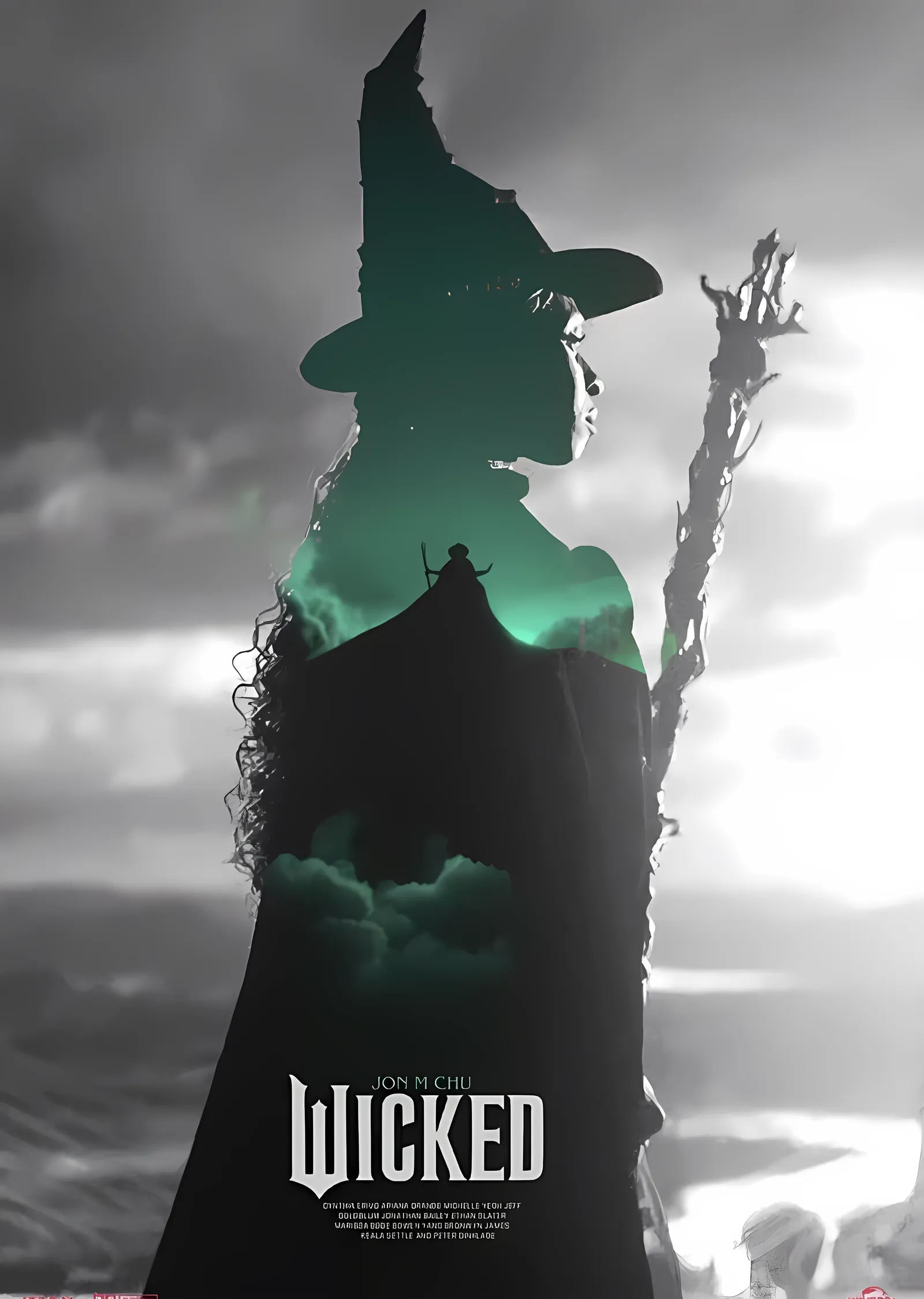 Wicked - Elphaba Silüeti metal tablo