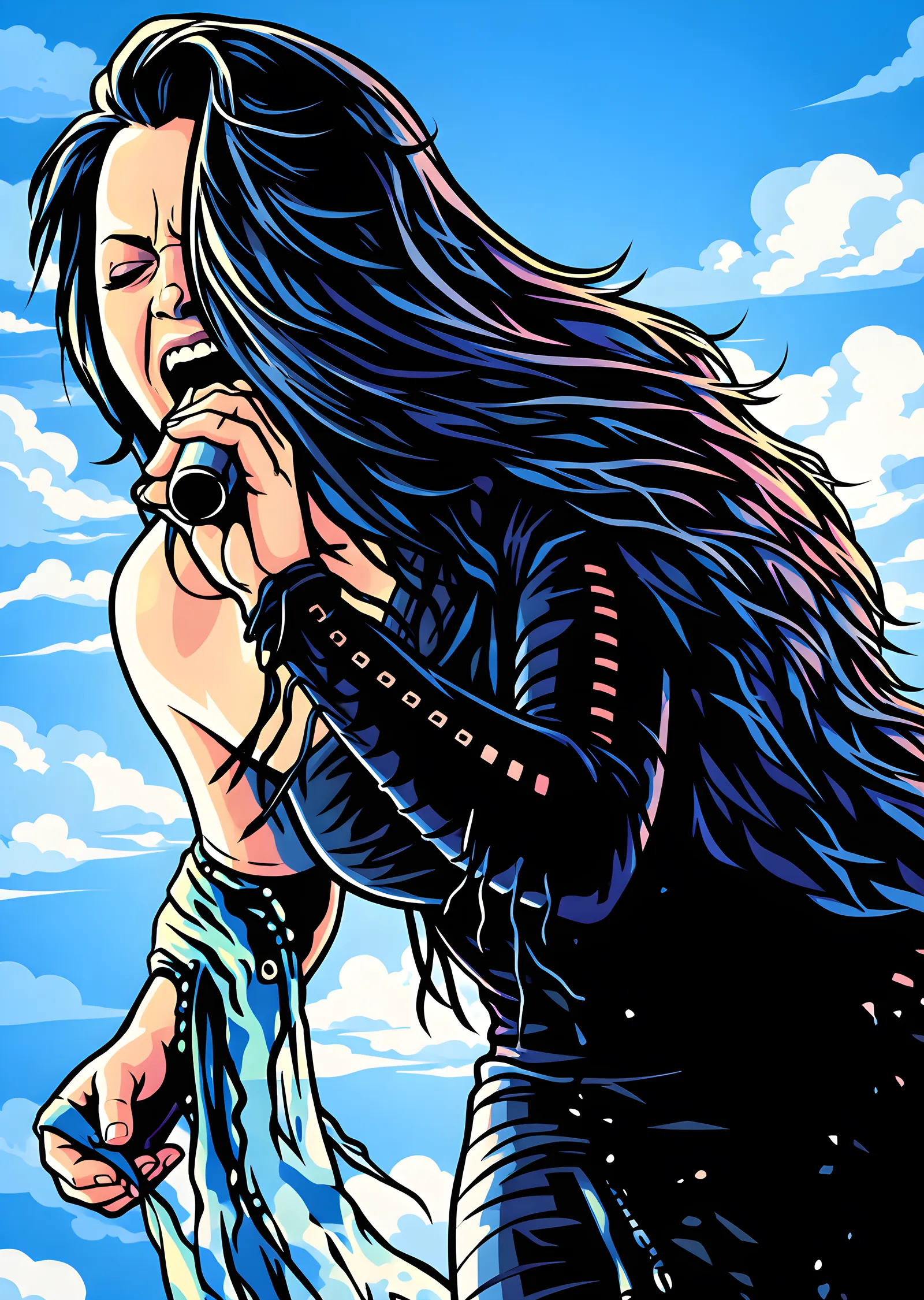 Amy Lee: Pop Art Sahne metal tablo