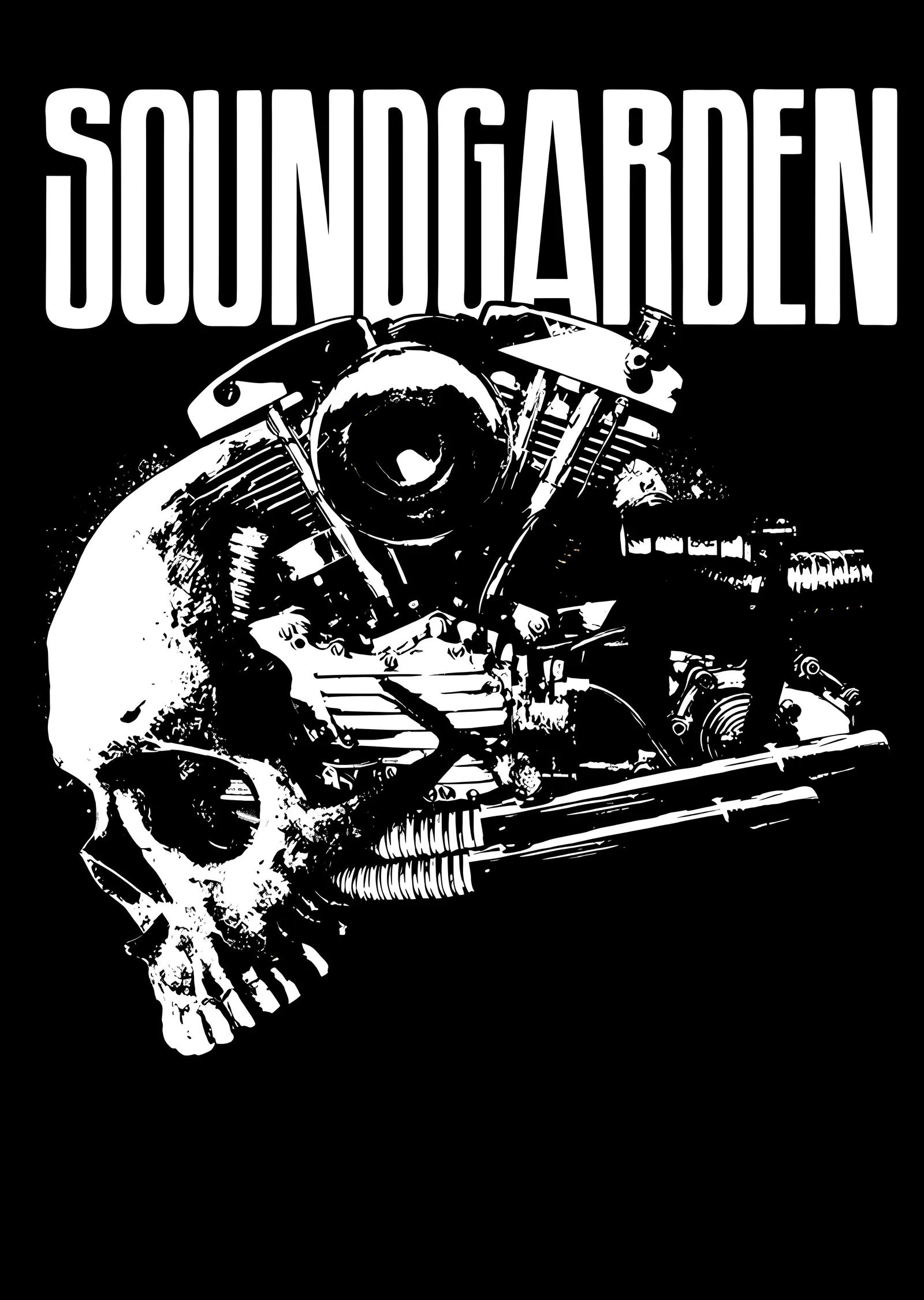 Soundgarden: Kurukafa ve Motosiklet Motoru metal tablo