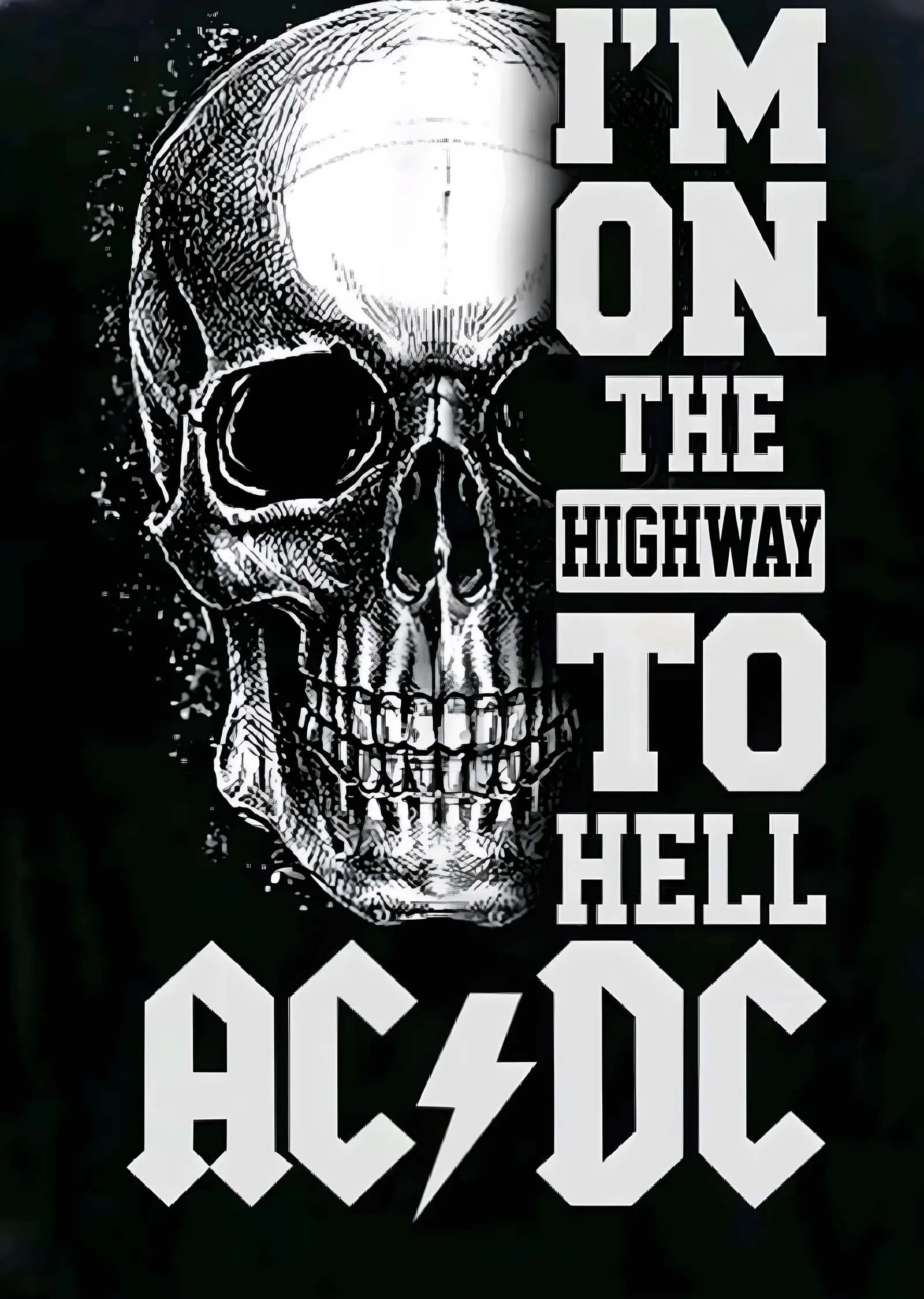 AC/DC - Highway to Hell: Beyaz Kafatası metal tablo