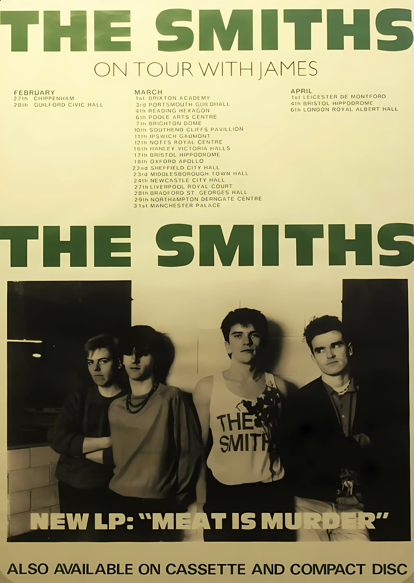 The Smiths: Meat Is Murder Turnesi metal tablo