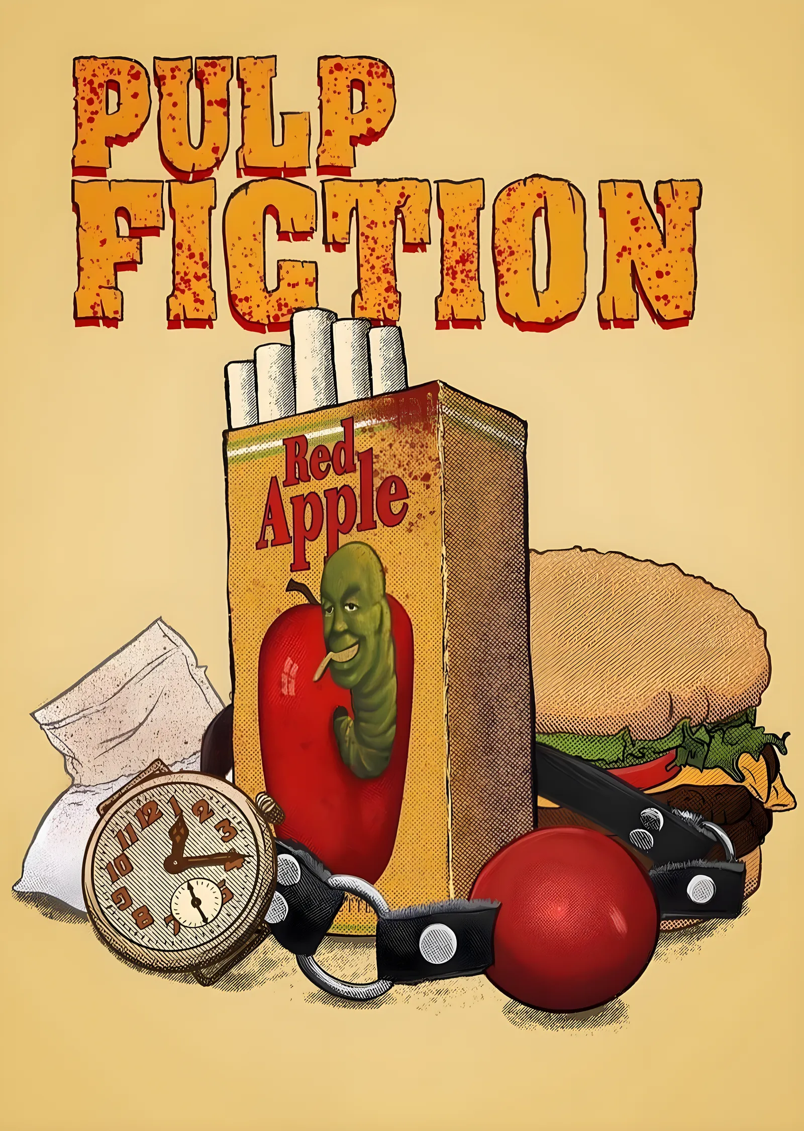 Pulp Fiction: Pop Kültürü ve İkonik Referanslar metal tablo