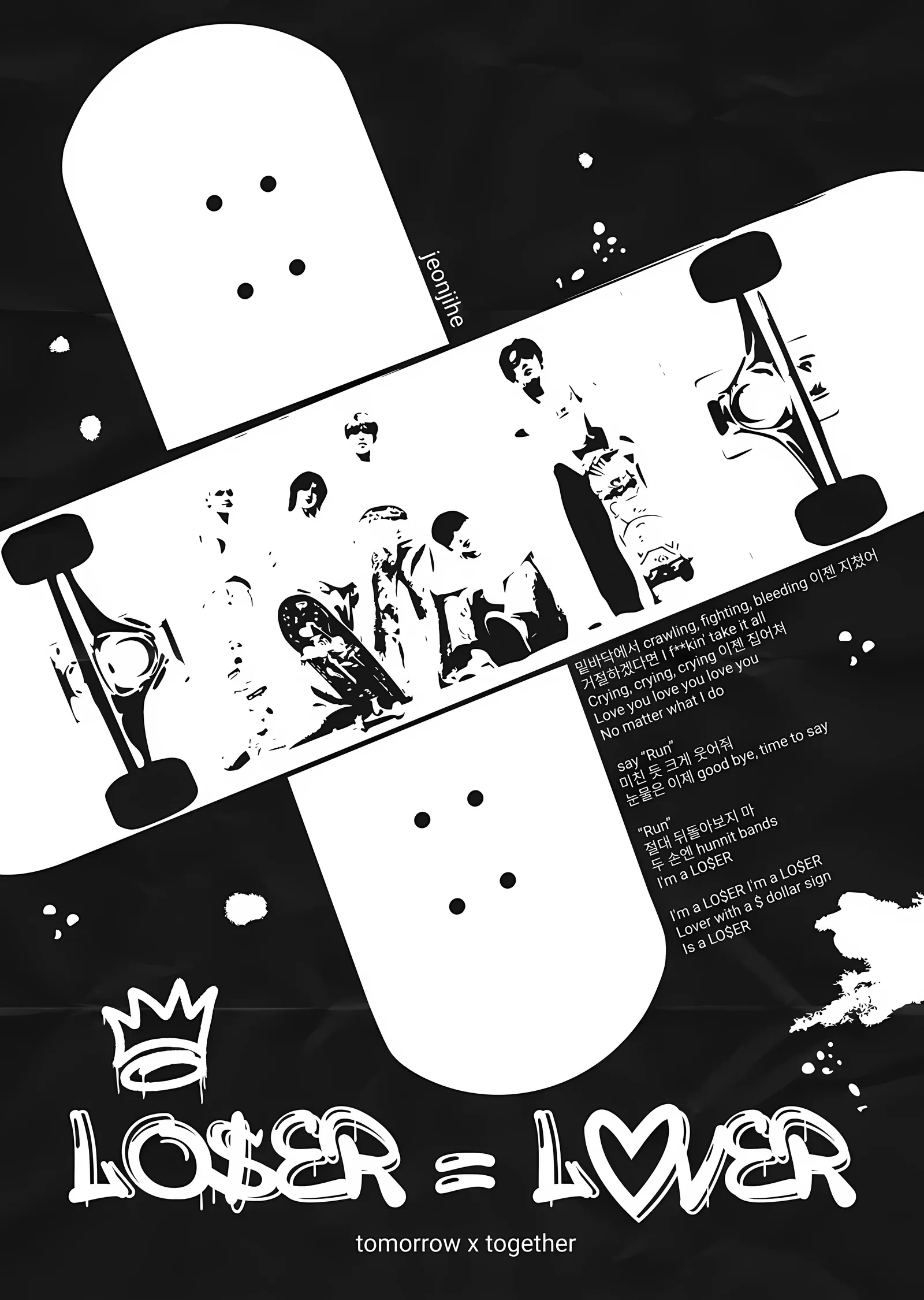 TXT - Loser = Lover metal tablo