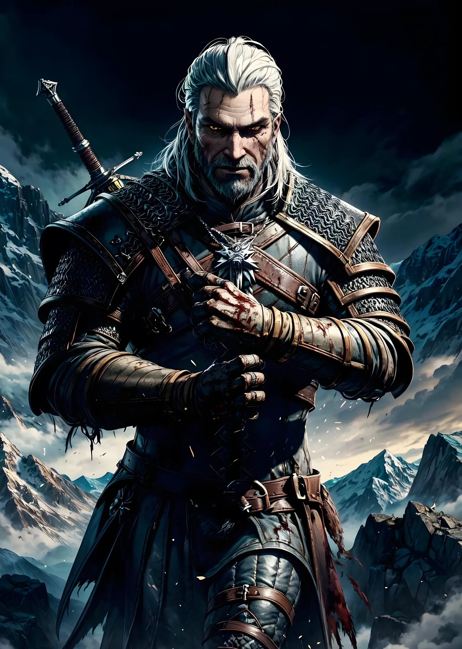 The Witcher: Karlı Dağlar metal tablo
