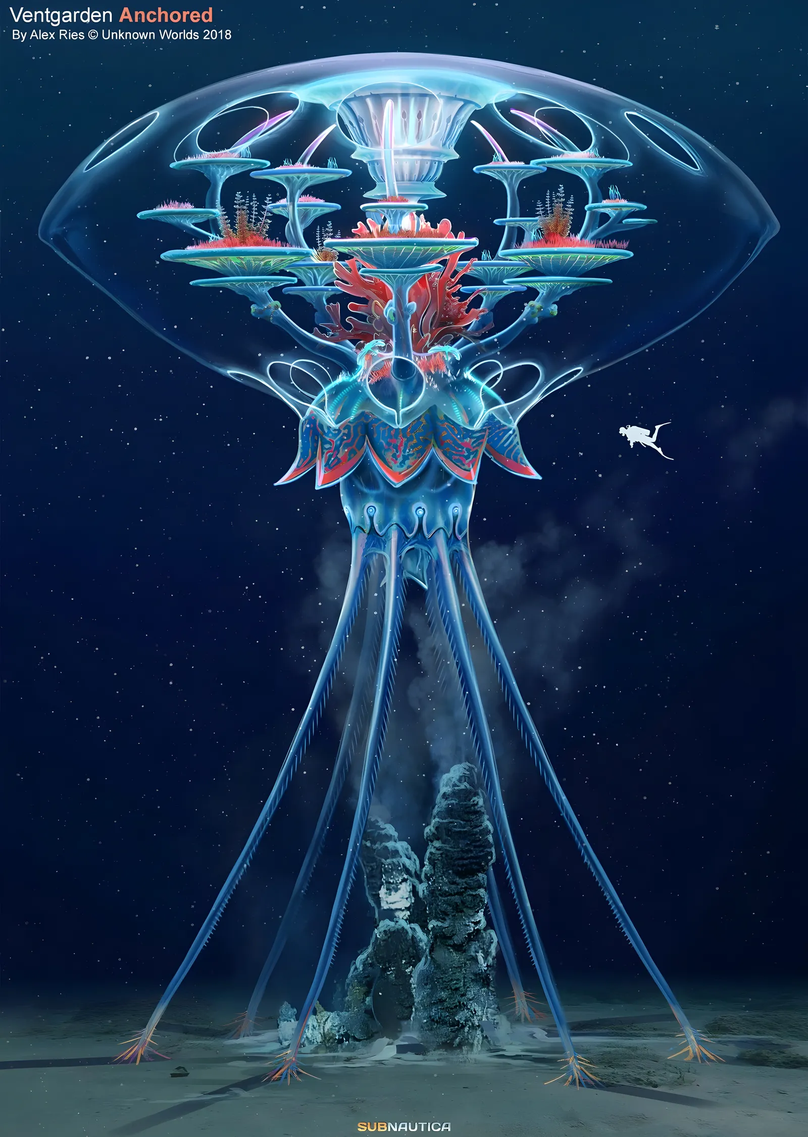 Subnautica: Ventgarden metal tablo