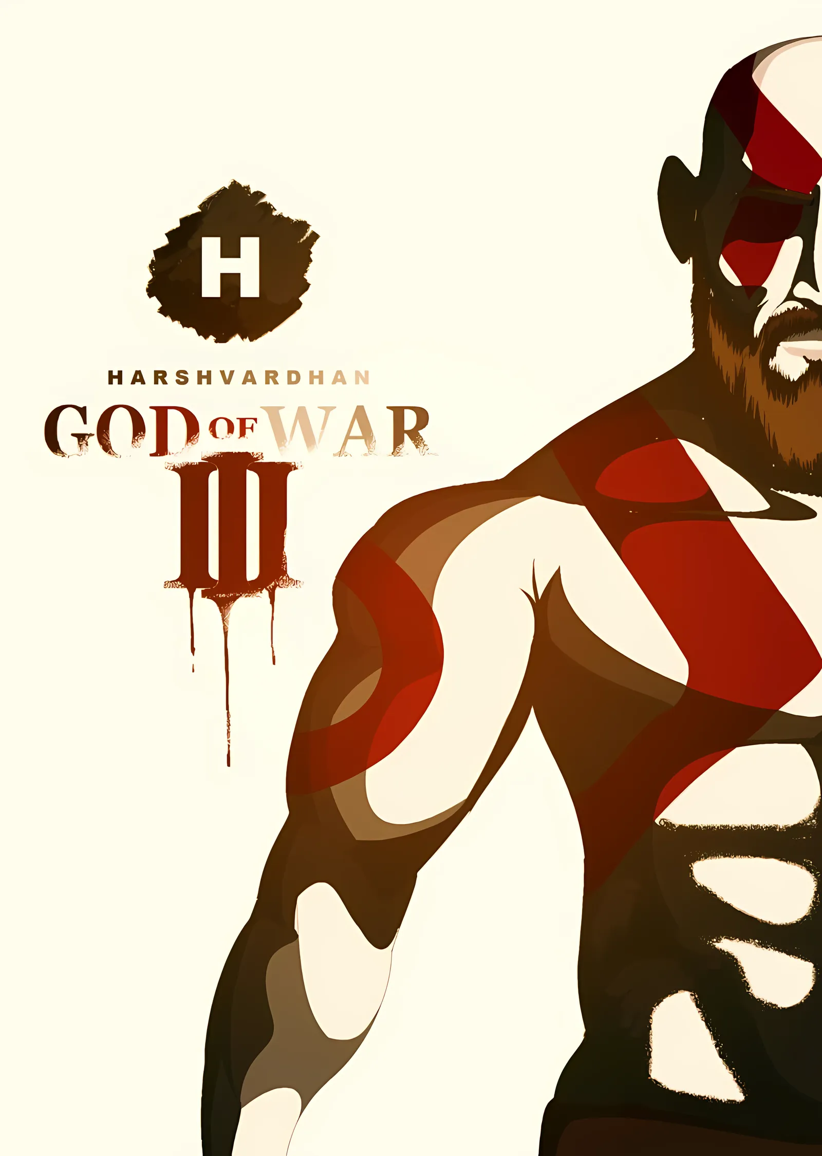 God of War III: Grafik Kratos metal tablo