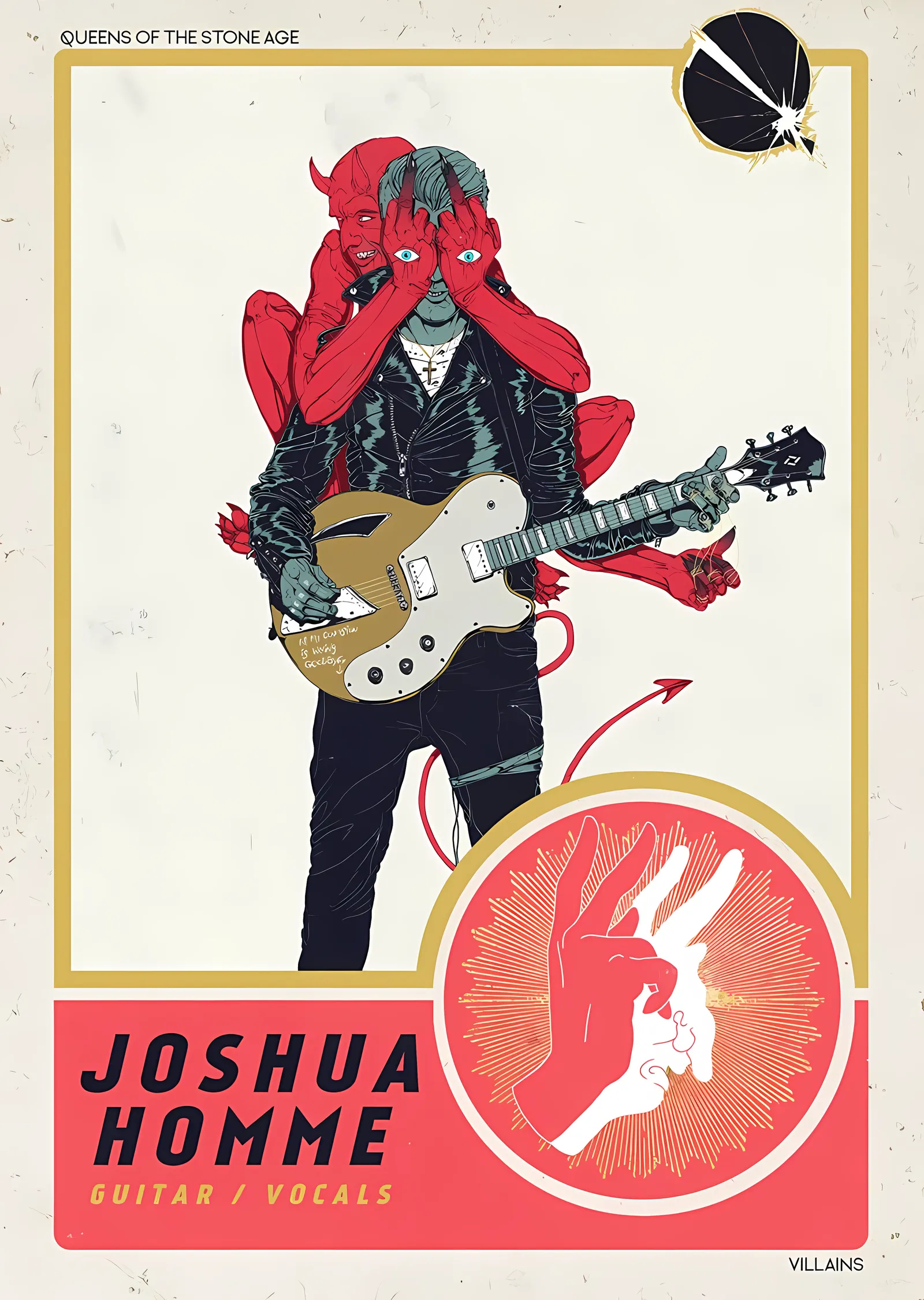 Joshua Homme: Guitar & Vocals metal tablo