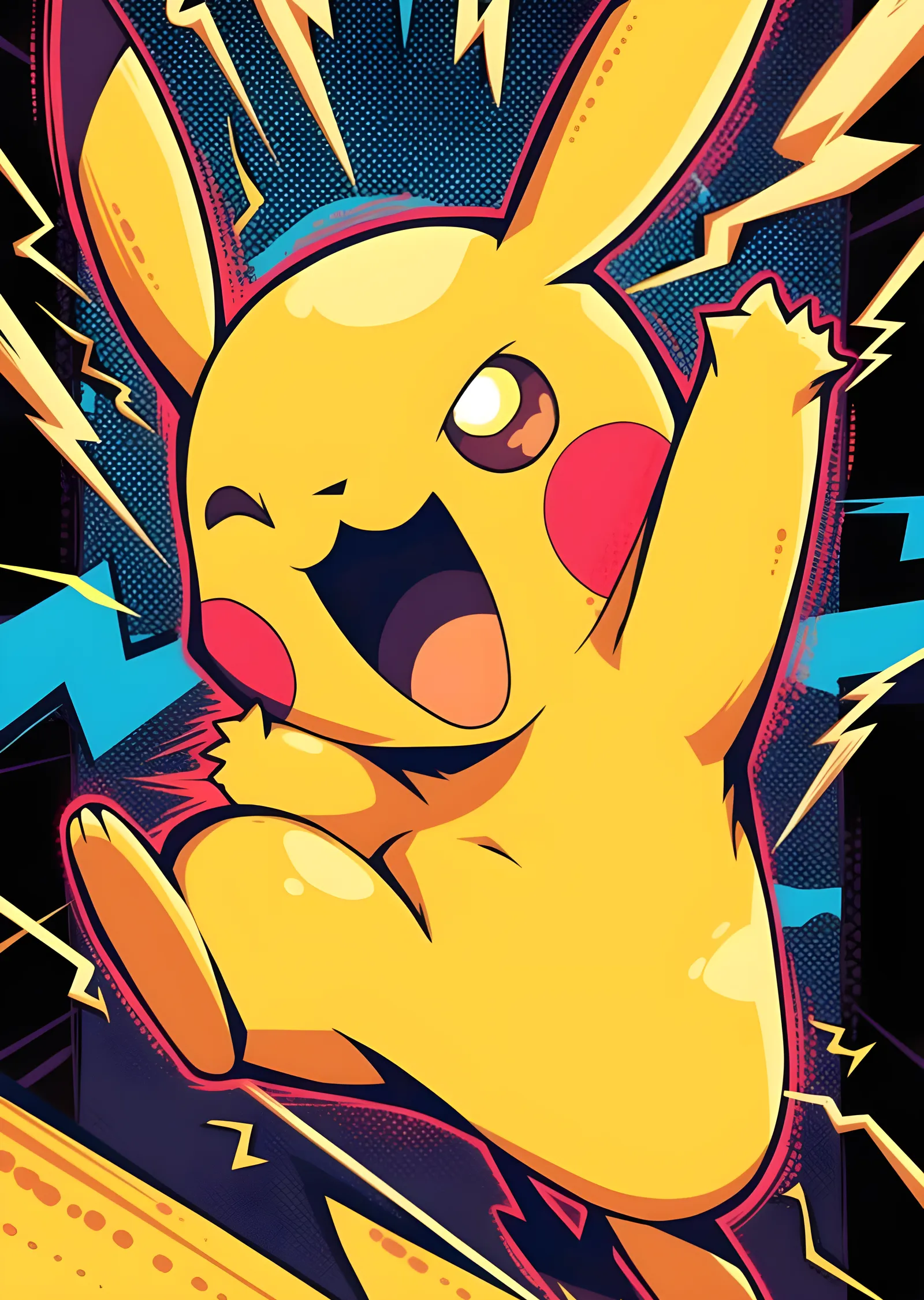 Pikachu: Pop Art Şimşek metal tablo