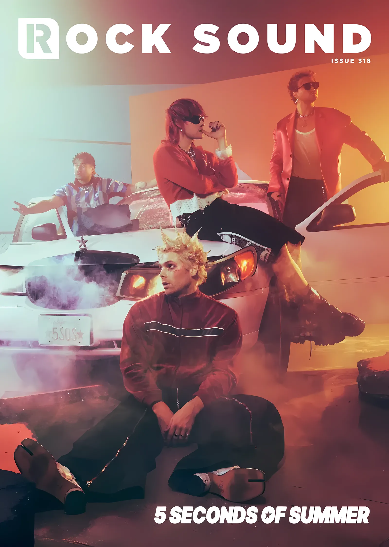 5 Seconds of Summer - Rock Sound Kapağı metal tablo
