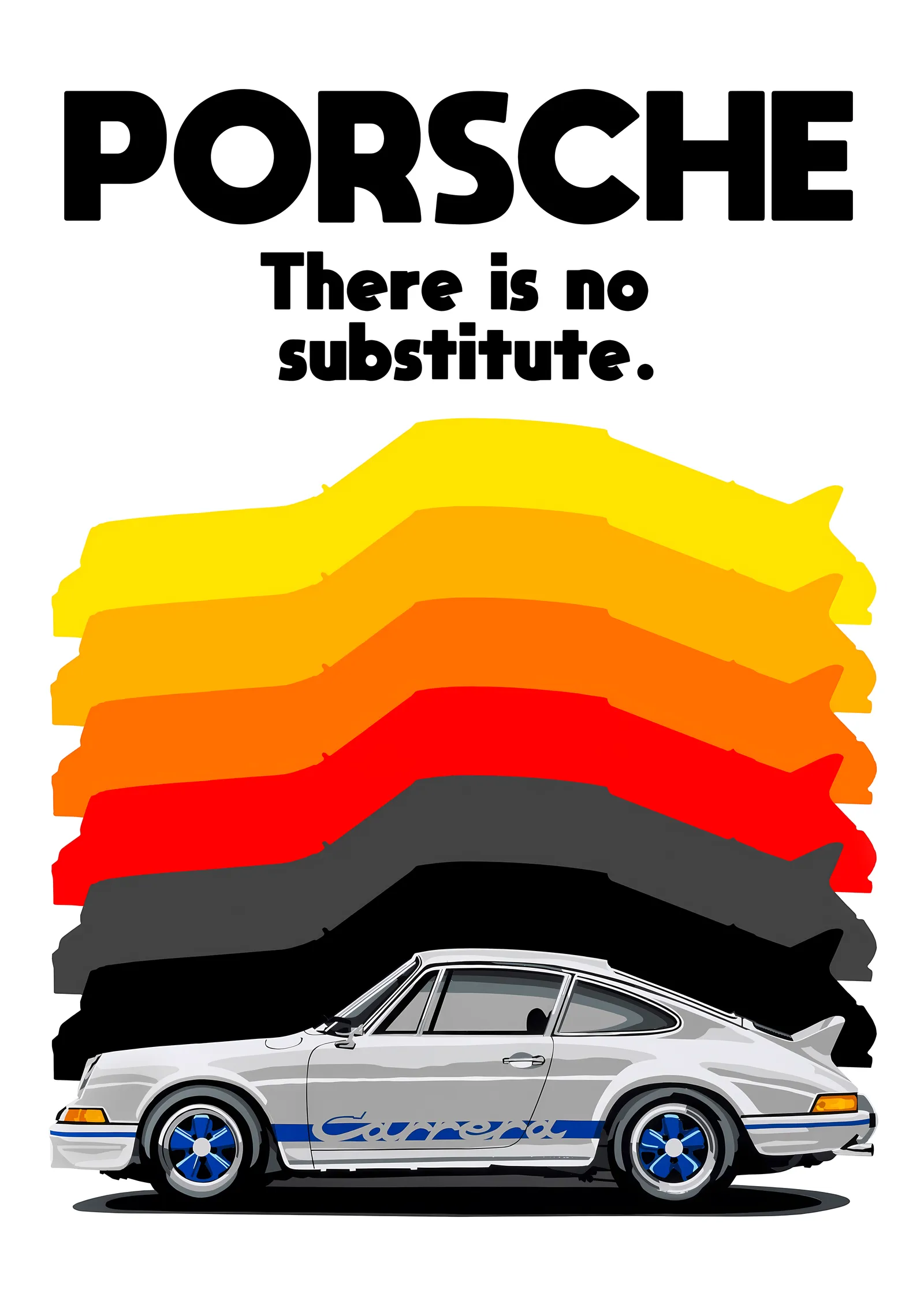 Porsche 911 2.7 RS Retro metal tablo