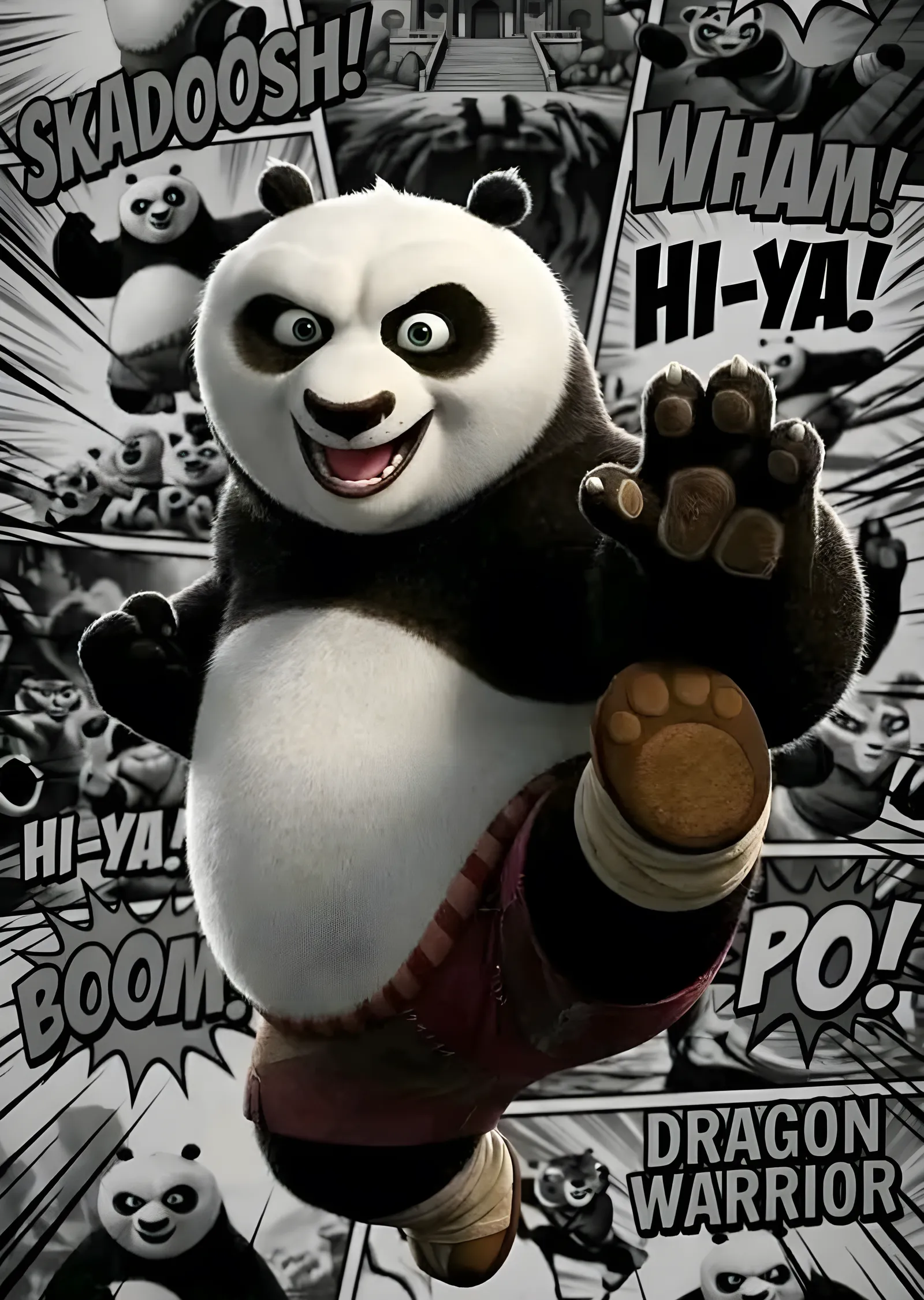Kung Fu Panda: Skadoosh metal tablo