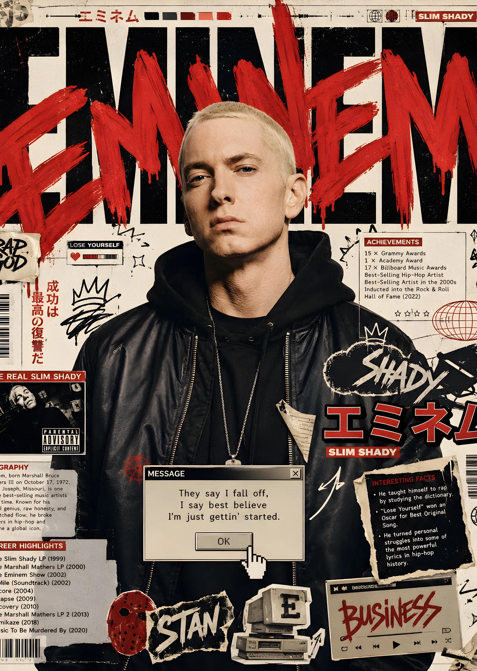 Eminem: Ruhu ve İkonu metal tablo