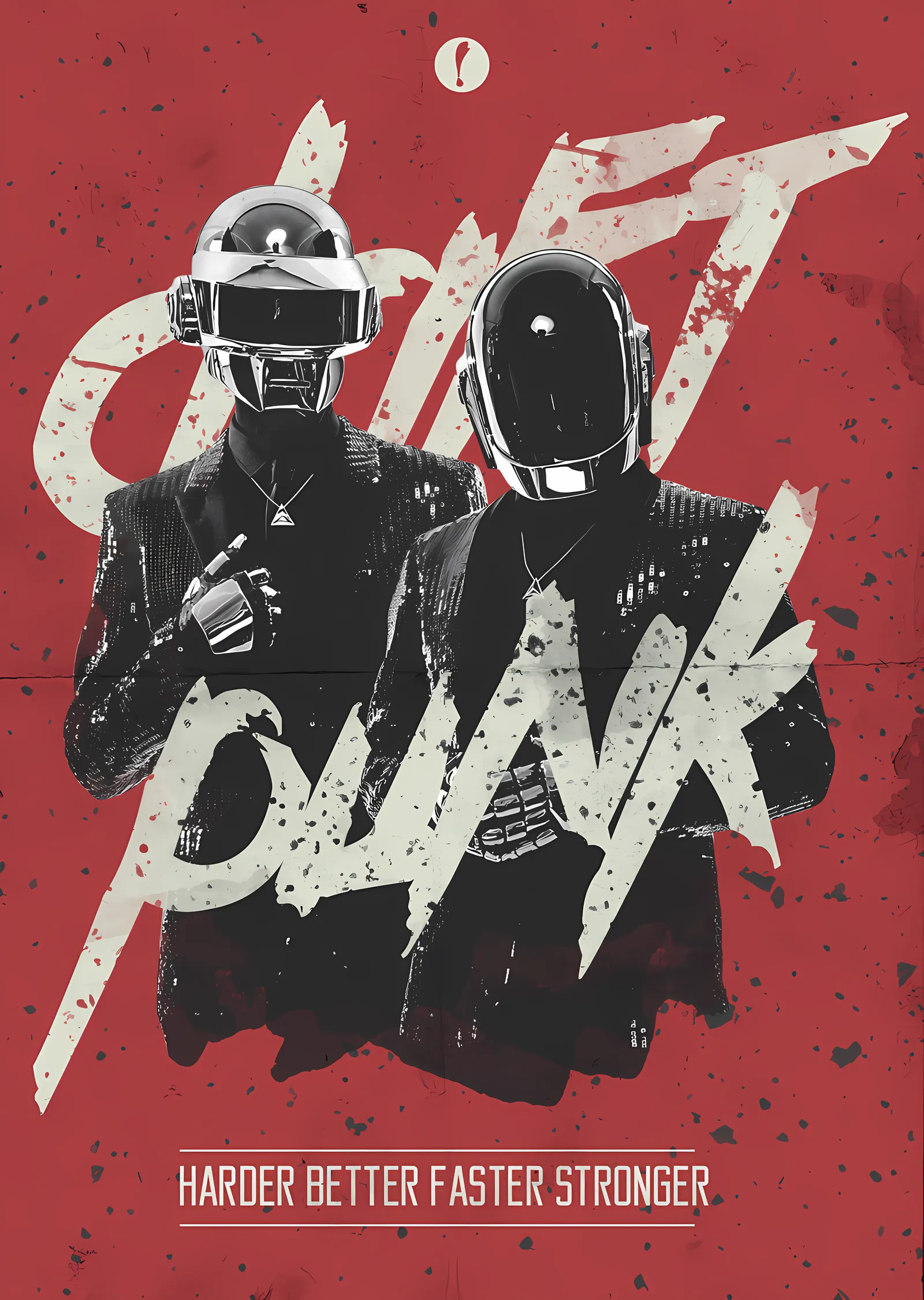 Daft Punk: Harder Better Faster Stronger metal tablo