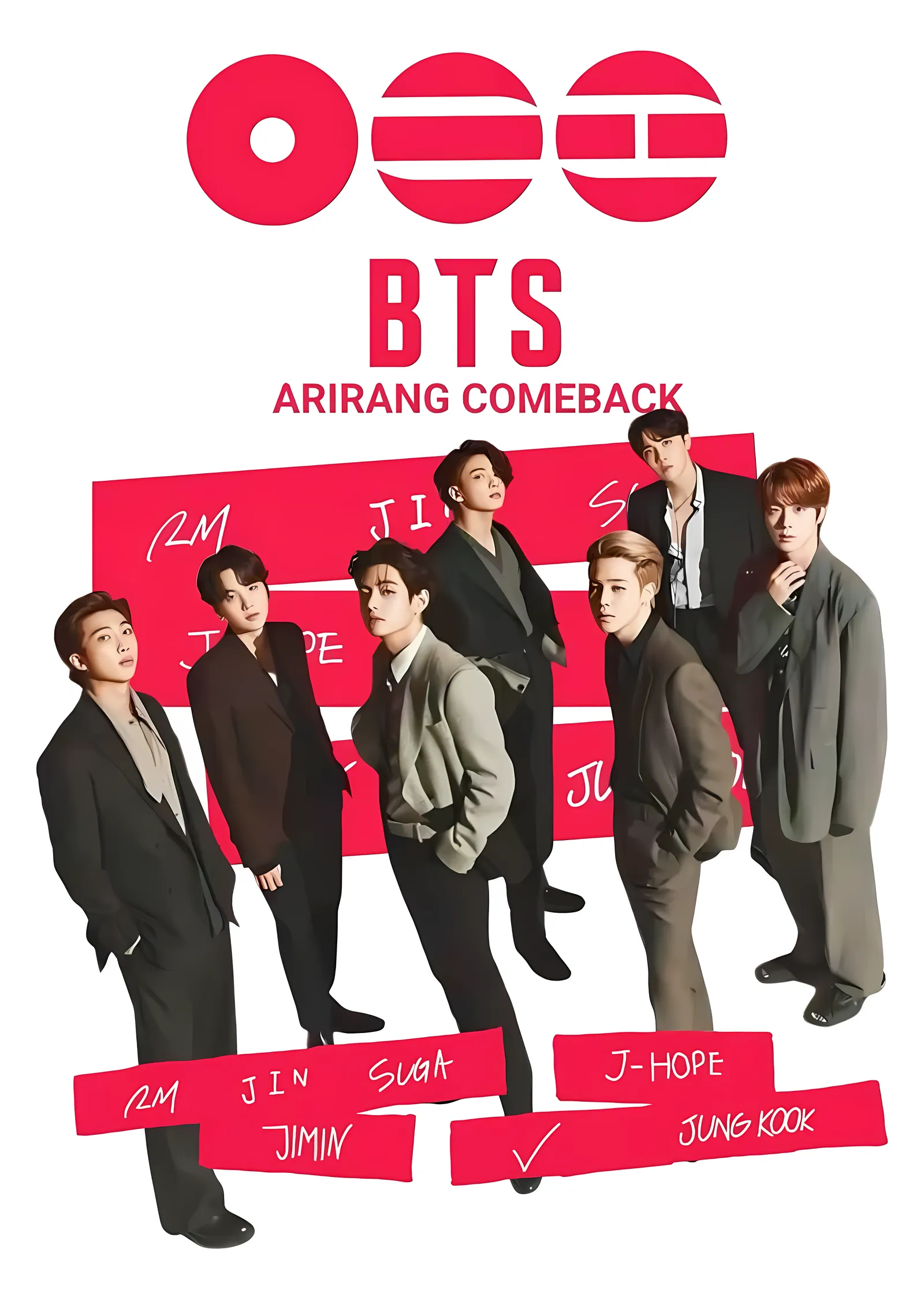 BTS: Arirang Comeback Albüm Kapakı metal tablo