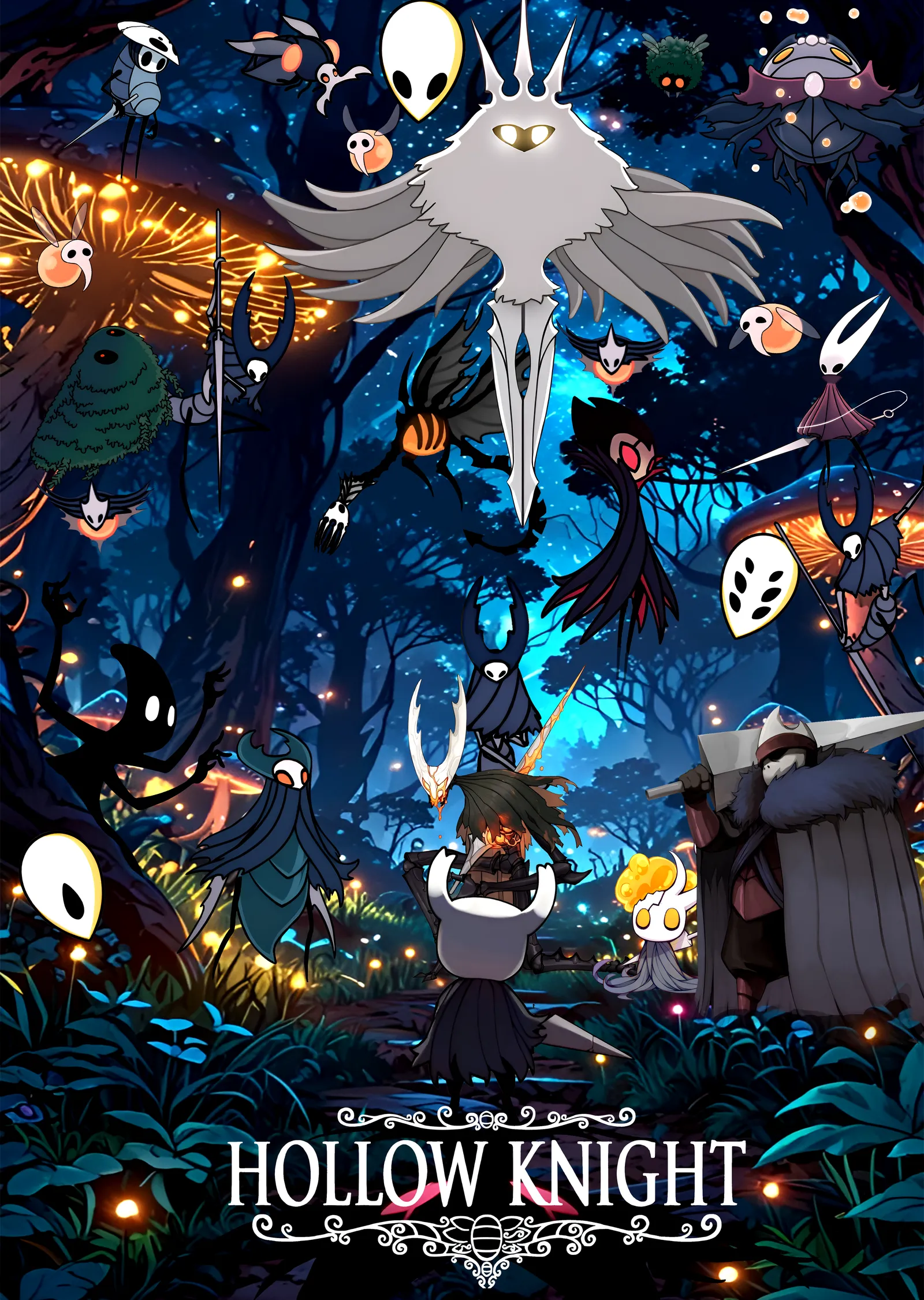 Hollow Knight: Gece Ormanı metal tablo