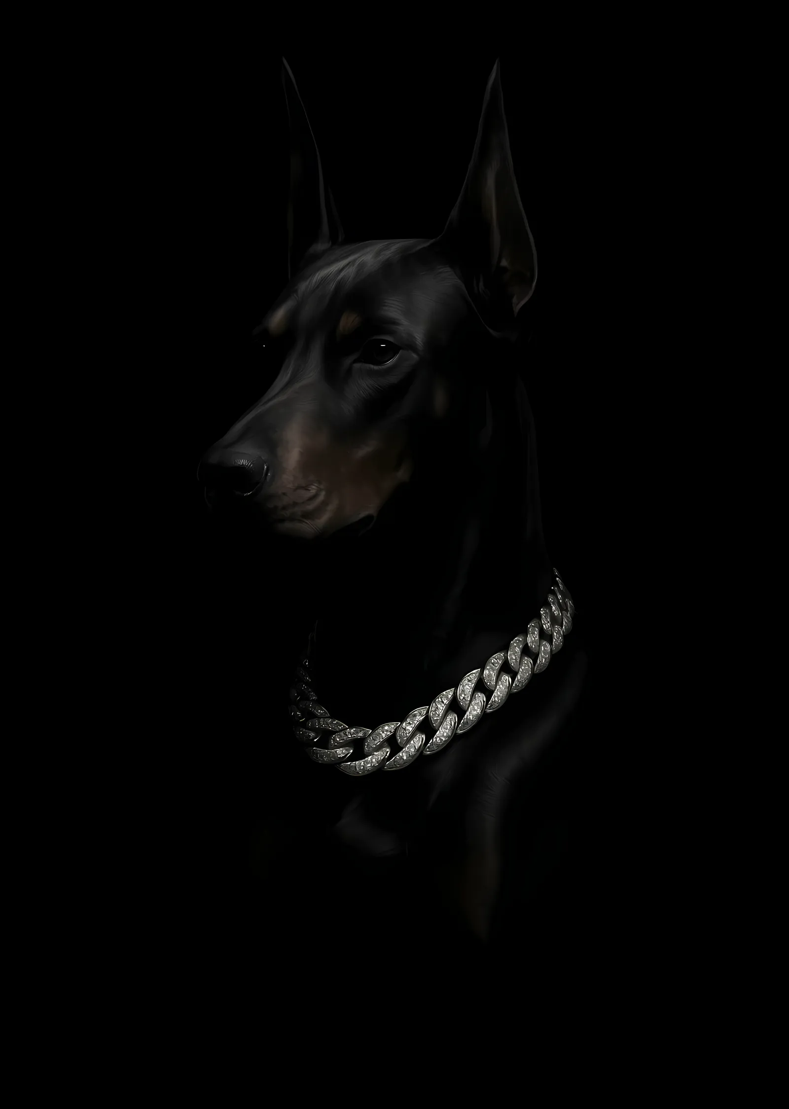 Doberman: Asil Bekçi metal tablo