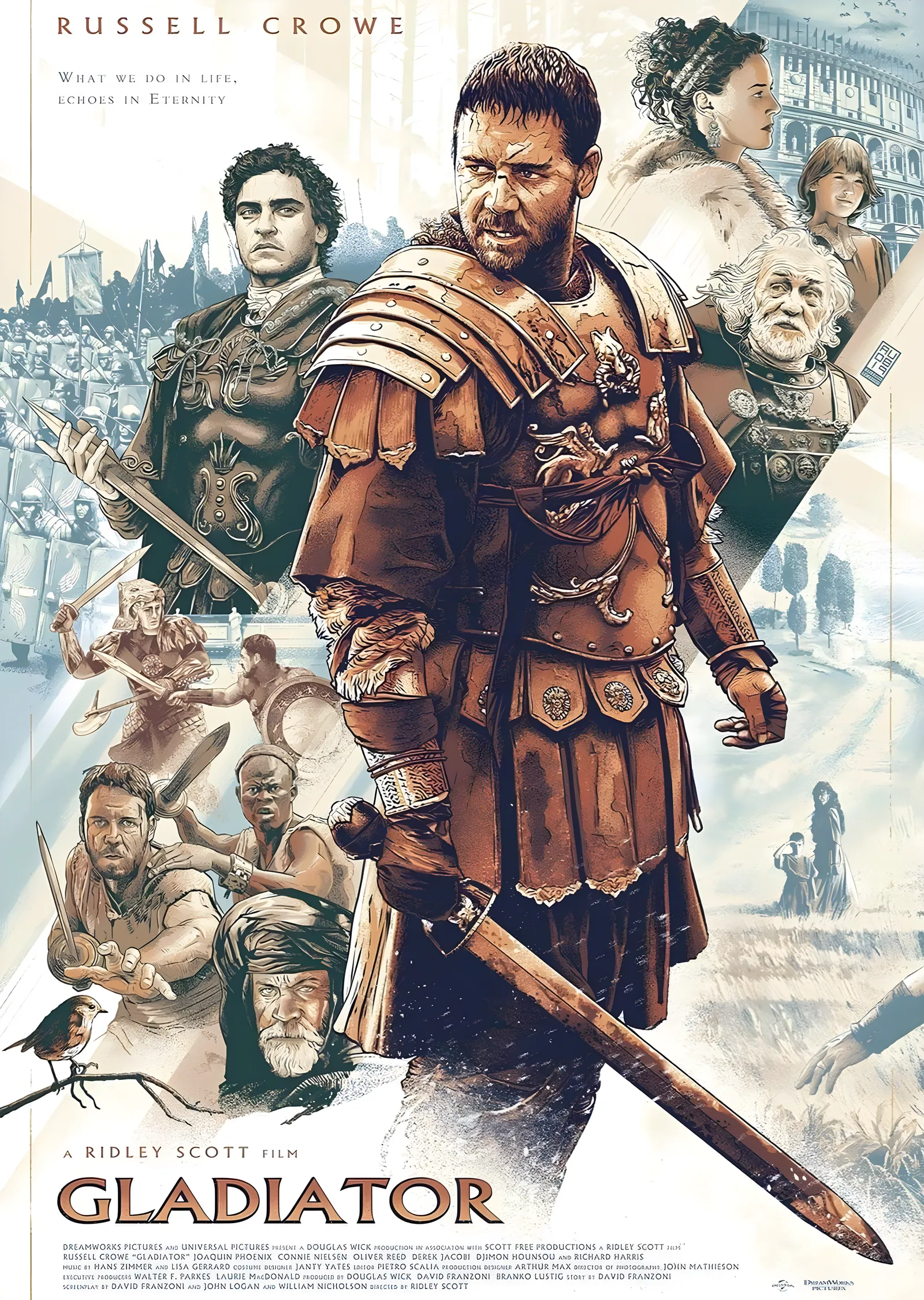 Gladiator - Roma Zırhlı Savaşçısı metal tablo