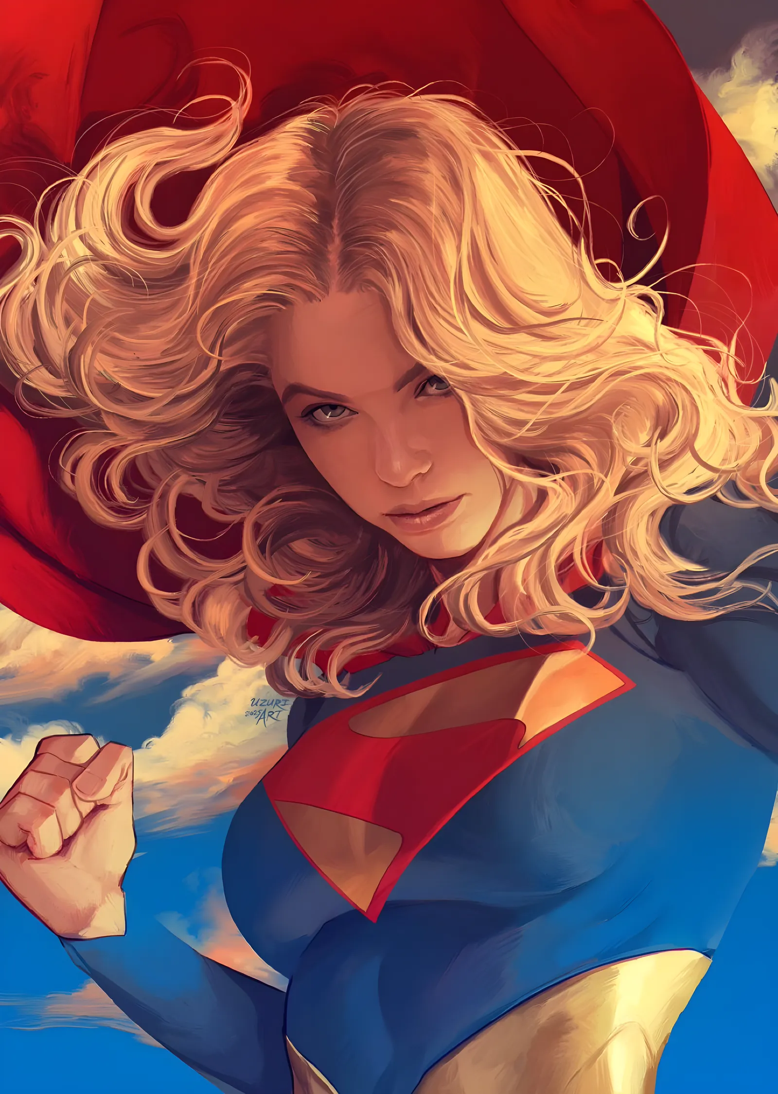 Supergirl - Gökyüzünde Yükseliş metal tablo